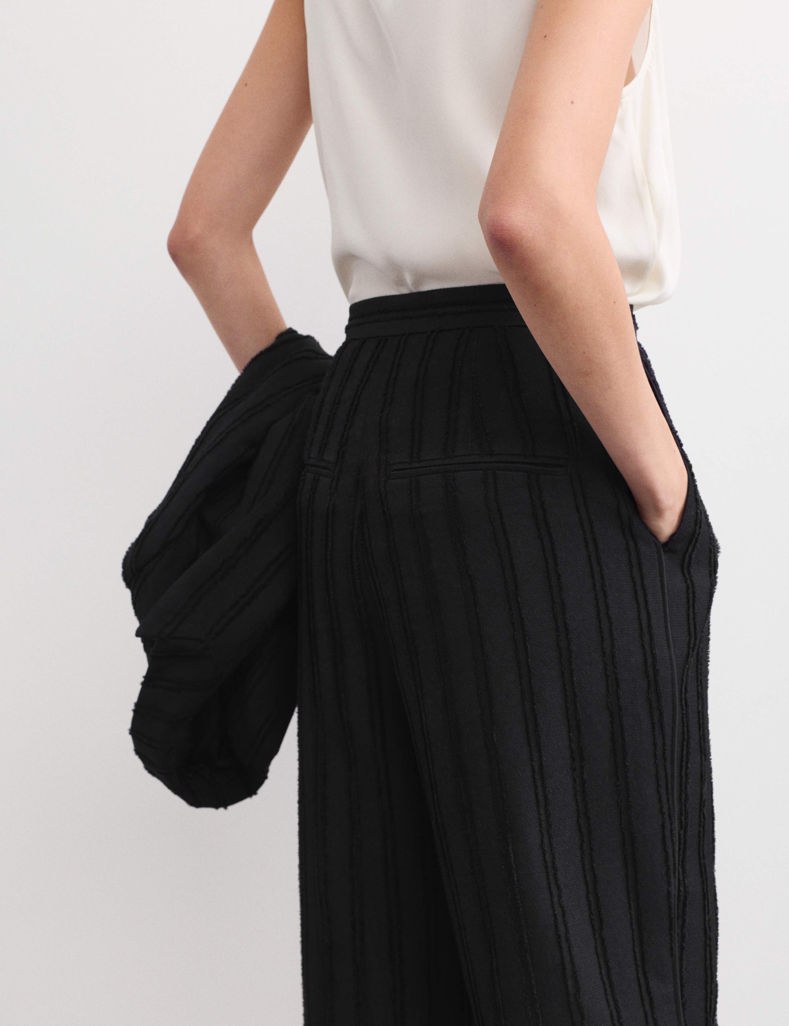 Jacquard Striped Straight Leg Trousers 3 of 7