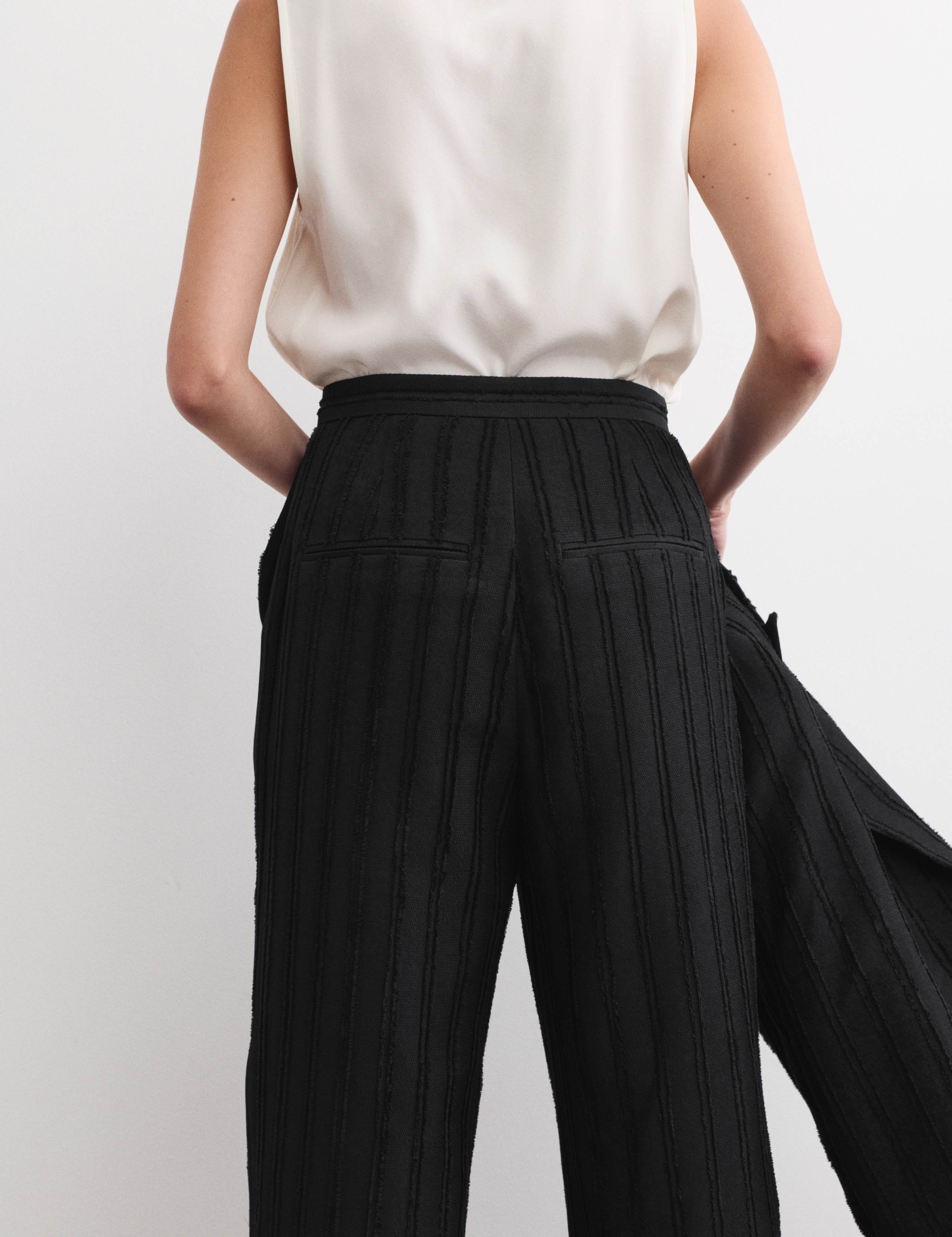 Jacquard Striped Straight Leg Trousers 5 of 7