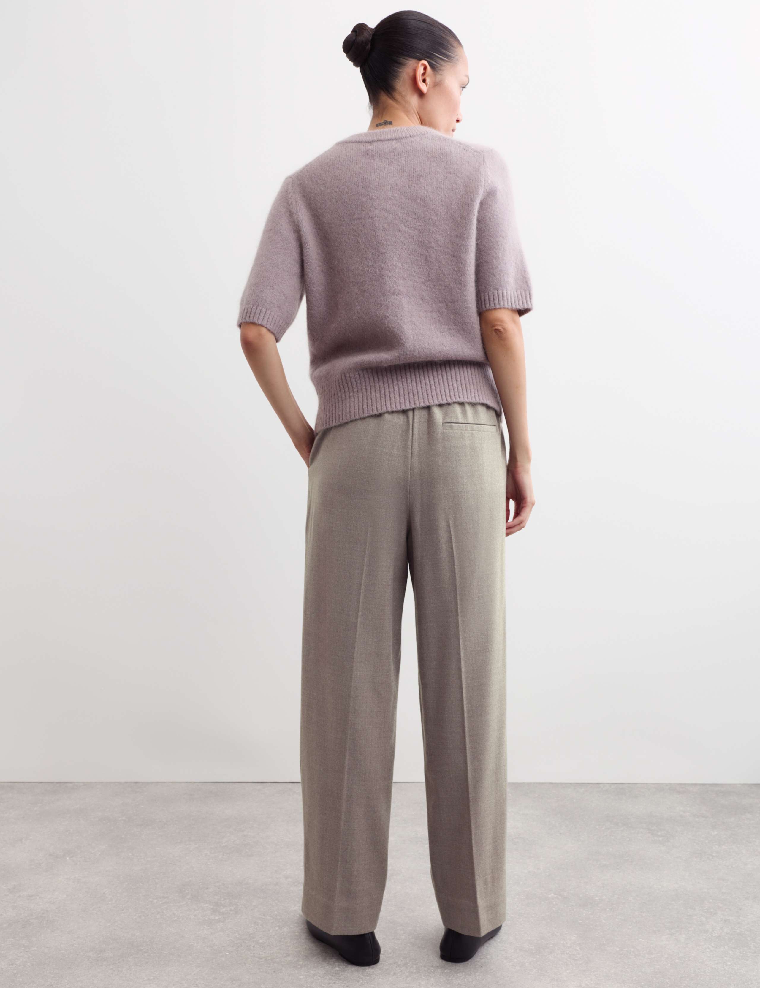 Wool Rich Flannel Tapered Leg Trouser 7 of 7