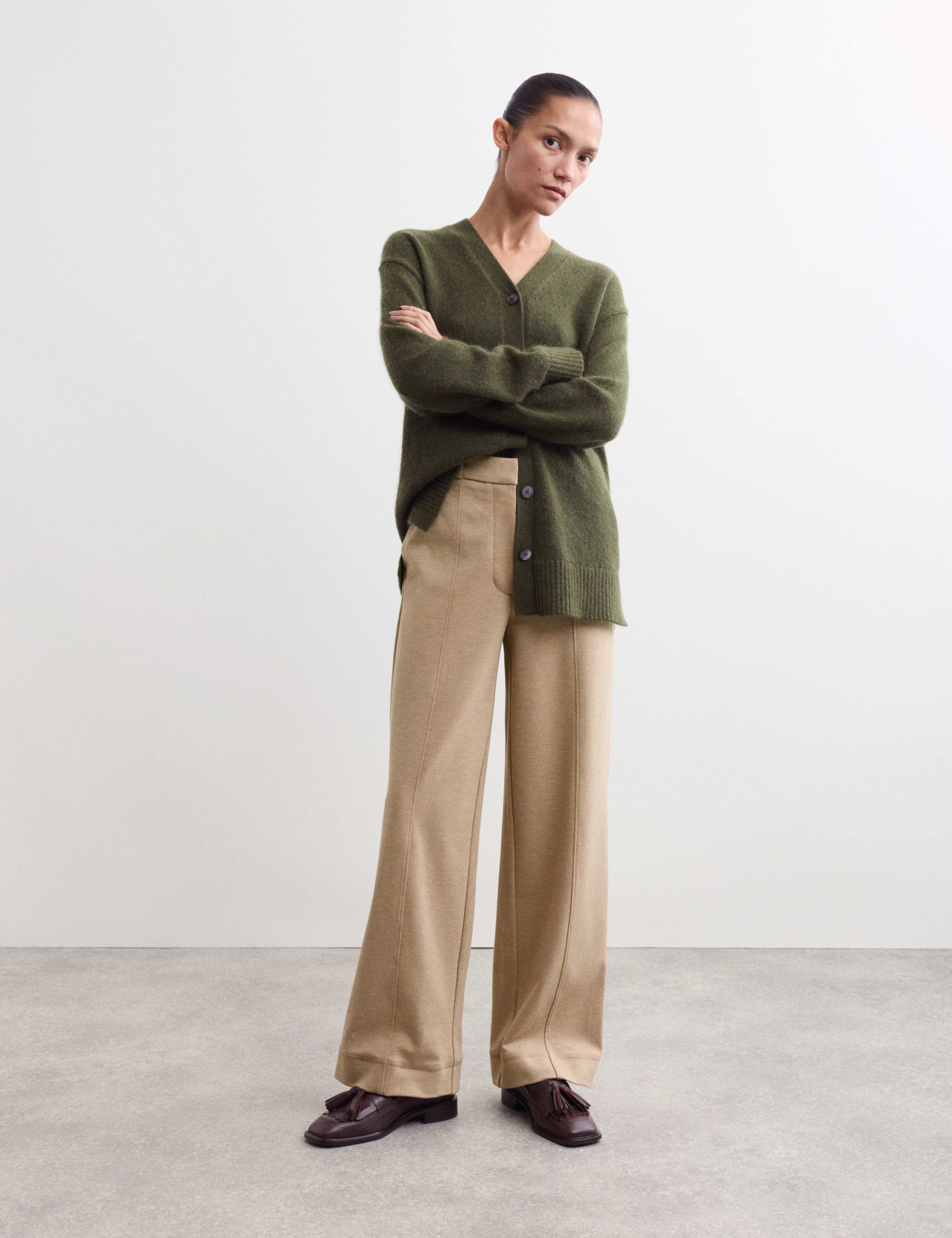 Jersey Wide Leg Trousers 1 of 7