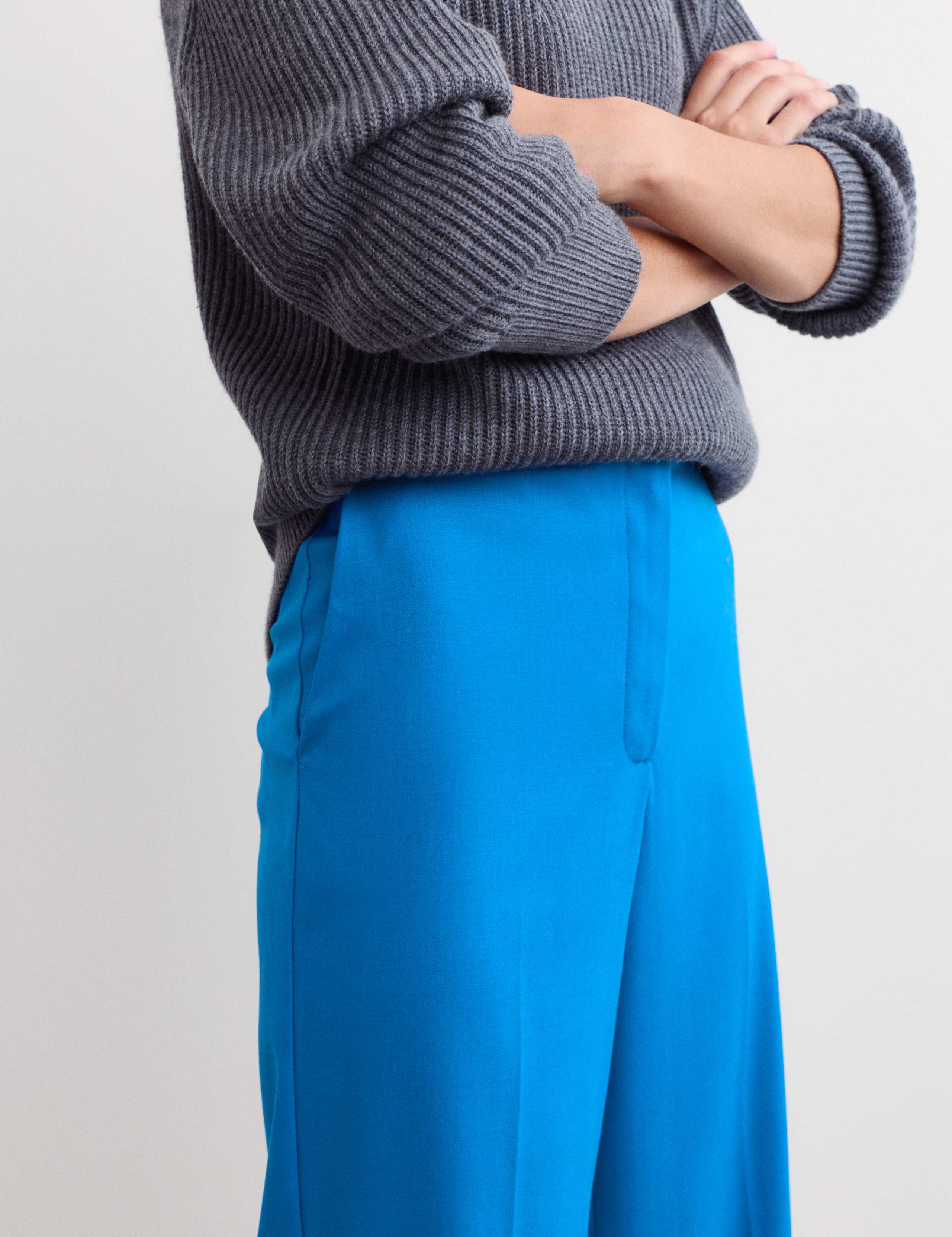 Wool Rich Wide Leg Trousers with Stretch 3 of 5