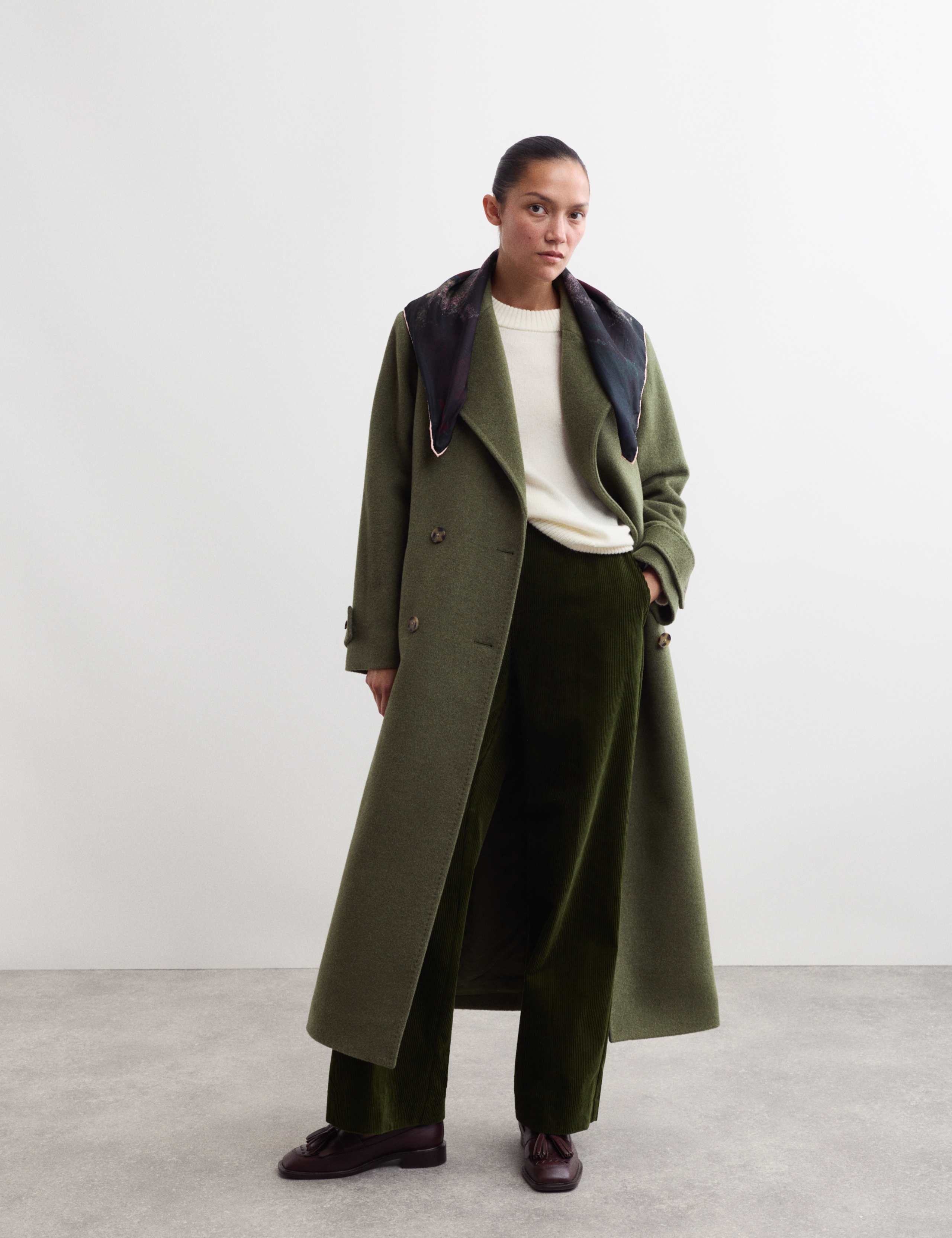 Pure Cotton Textured Straight Leg Trousers 2 of 6