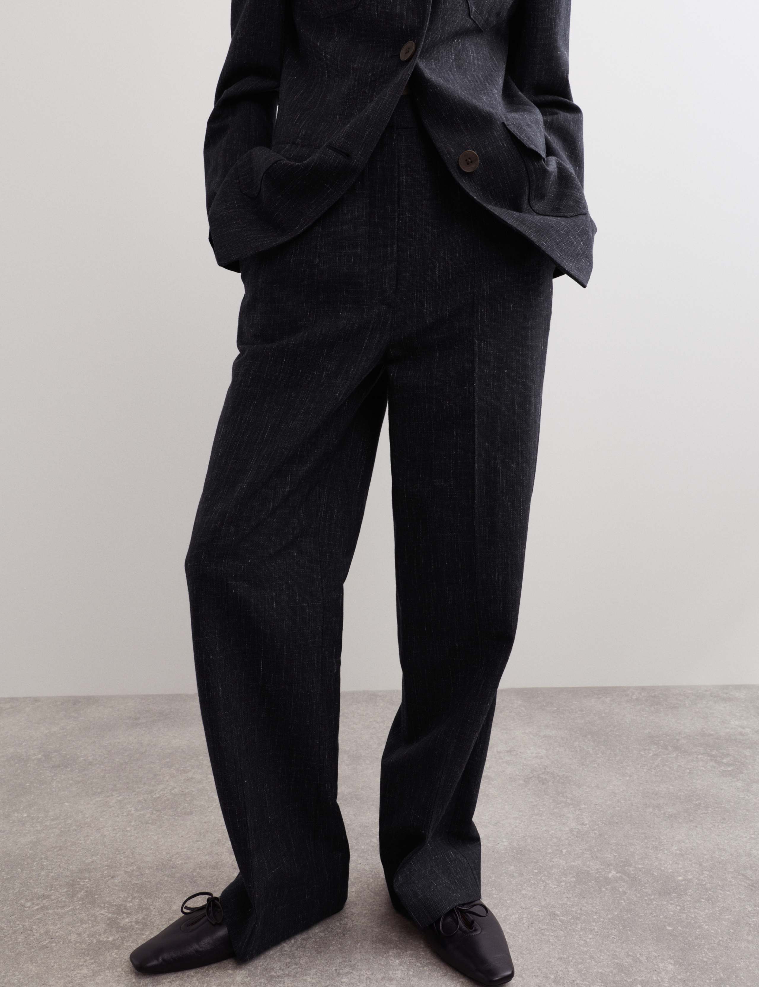 British Wool Rich Straight Leg Trousers 3 of 8