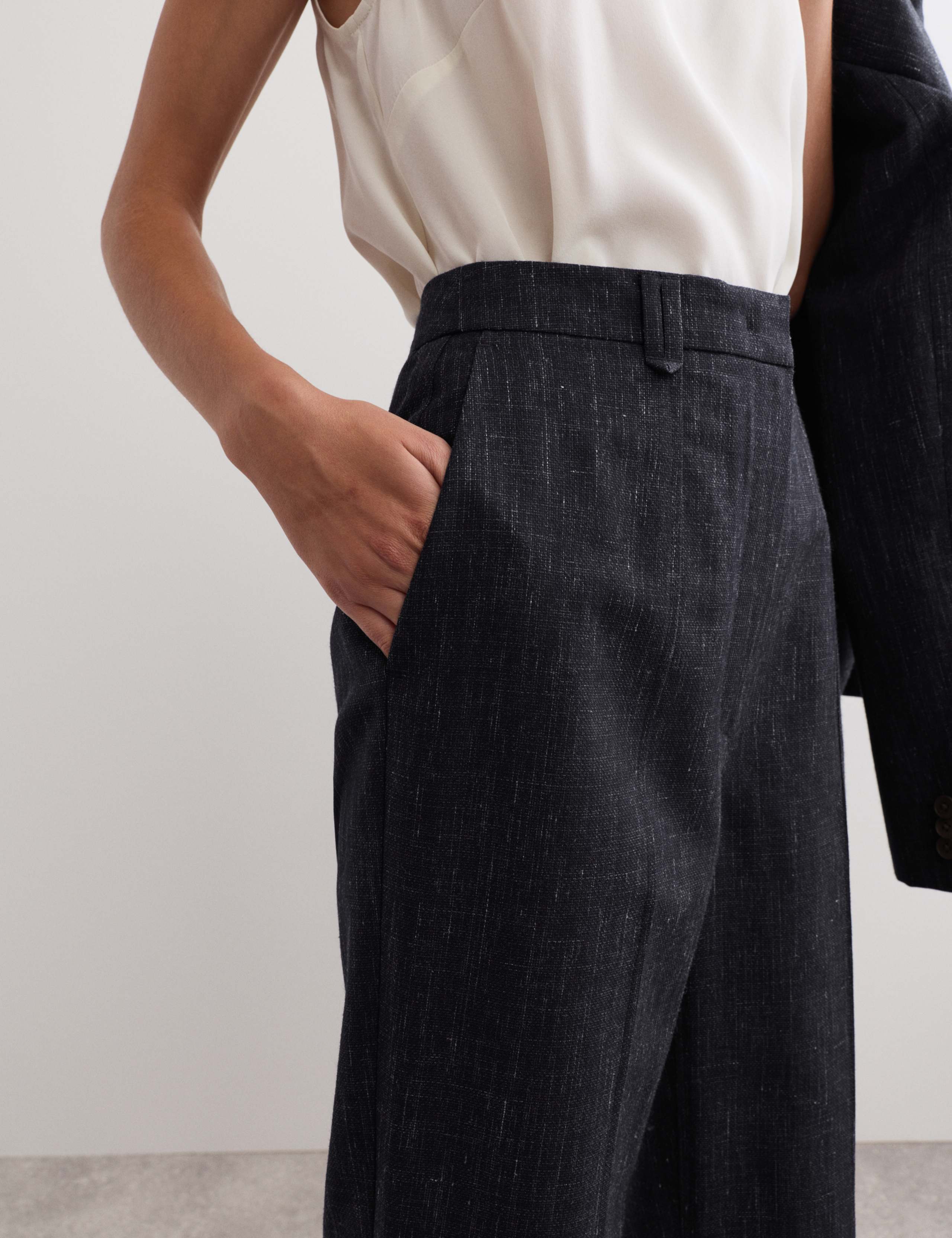 British Wool Rich Straight Leg Trousers 4 of 8