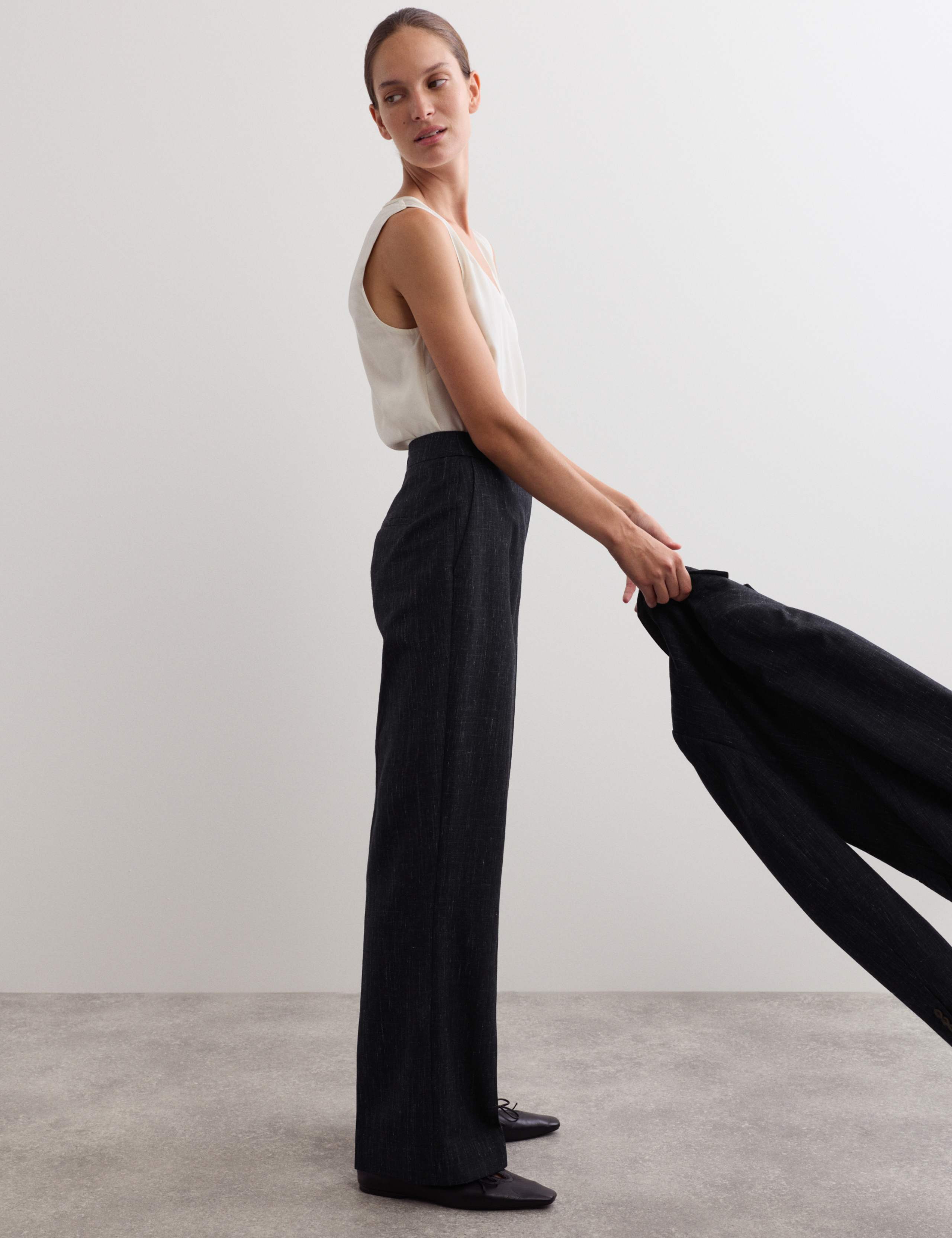British Wool Rich Straight Leg Trousers 5 of 8
