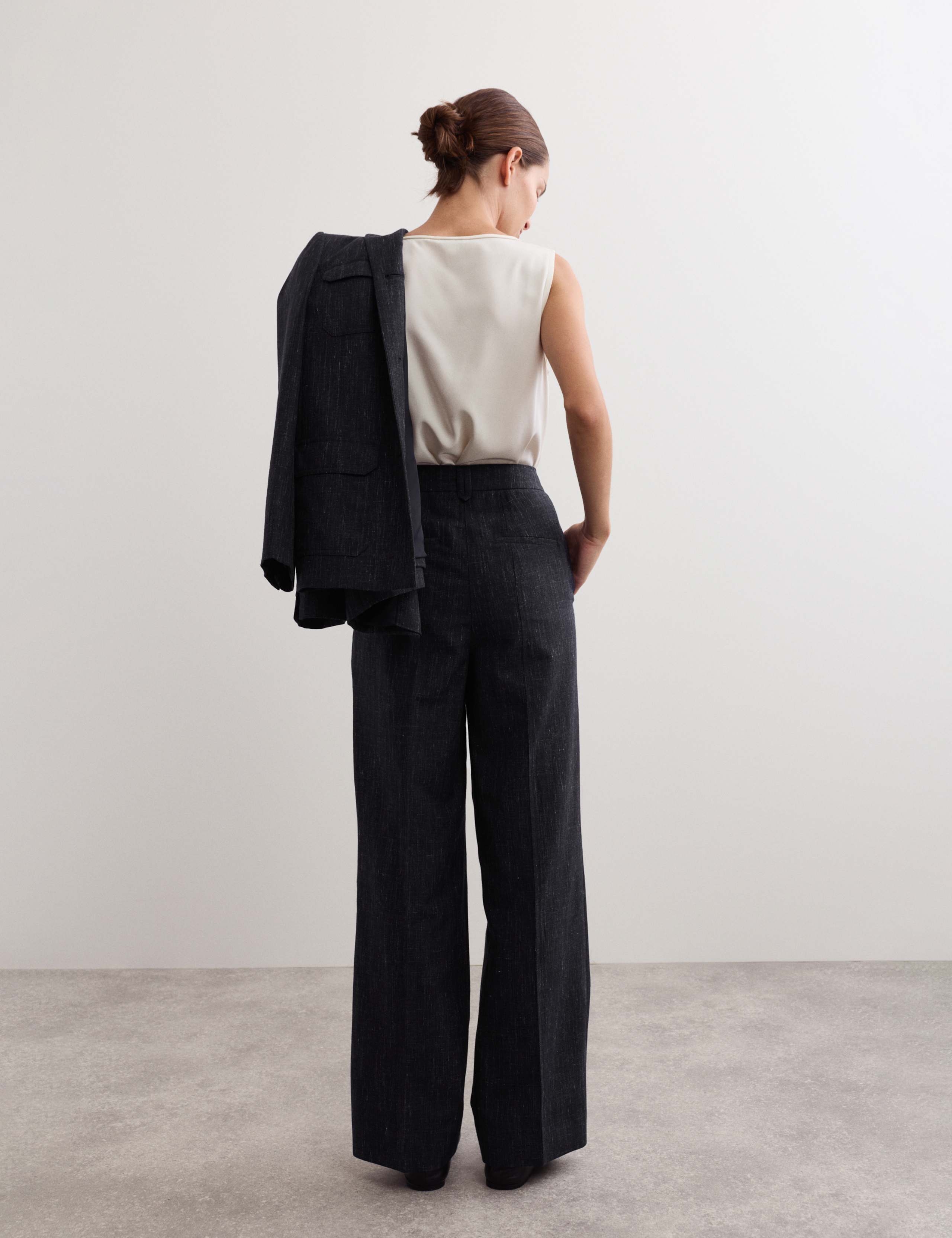 British Wool Rich Straight Leg Trousers 6 of 8