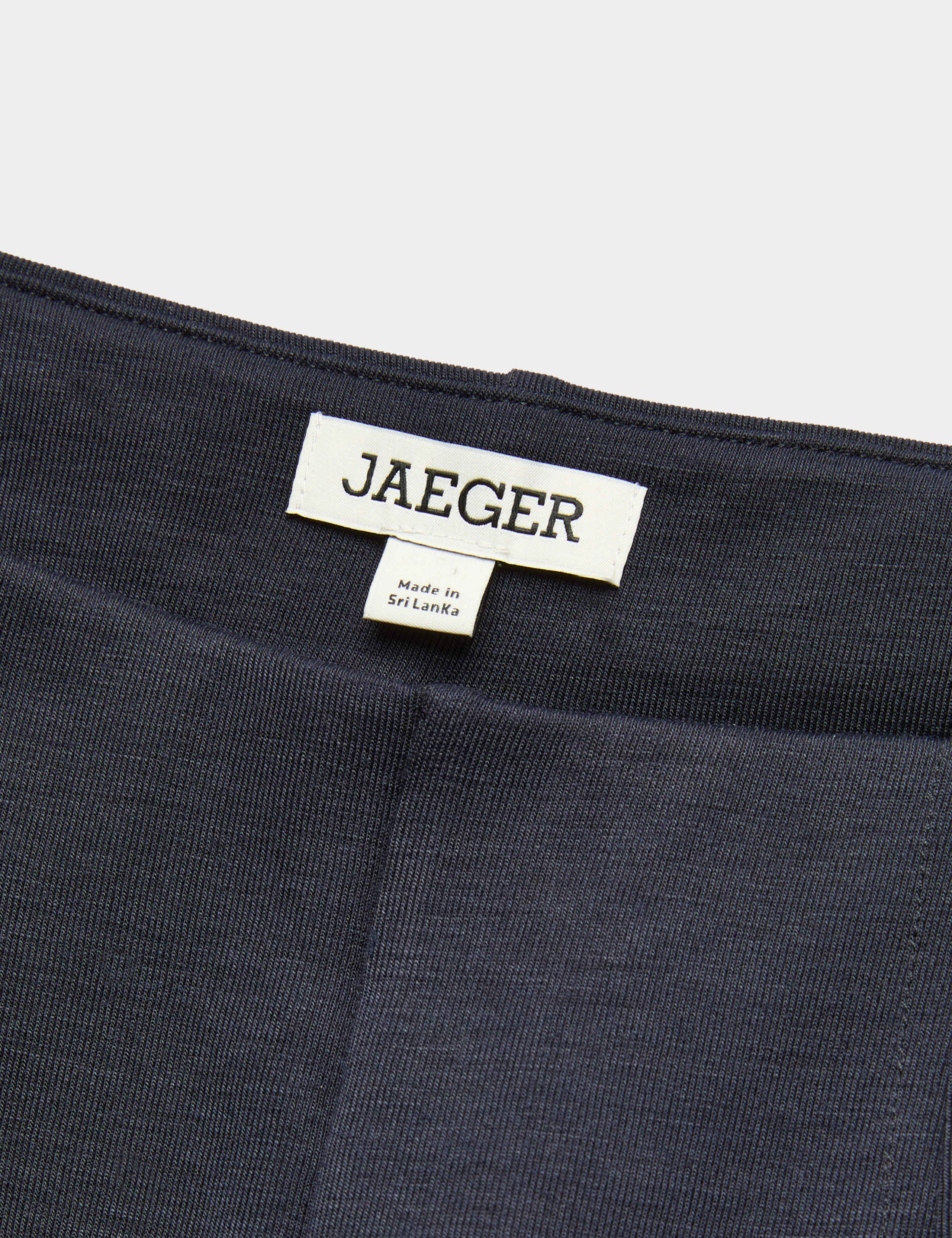 Cotton Blend Jersey Straight Leg Trousers with Wool 8 of 8