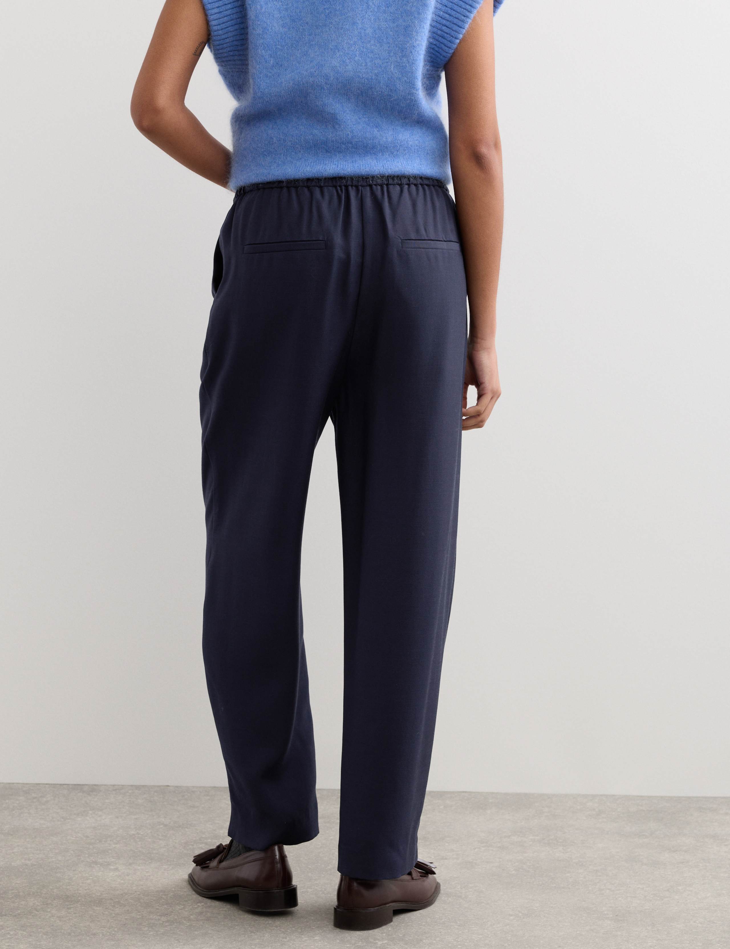 Lyocell Rich Elasticated Waist Tapered Trousers 6 of 6