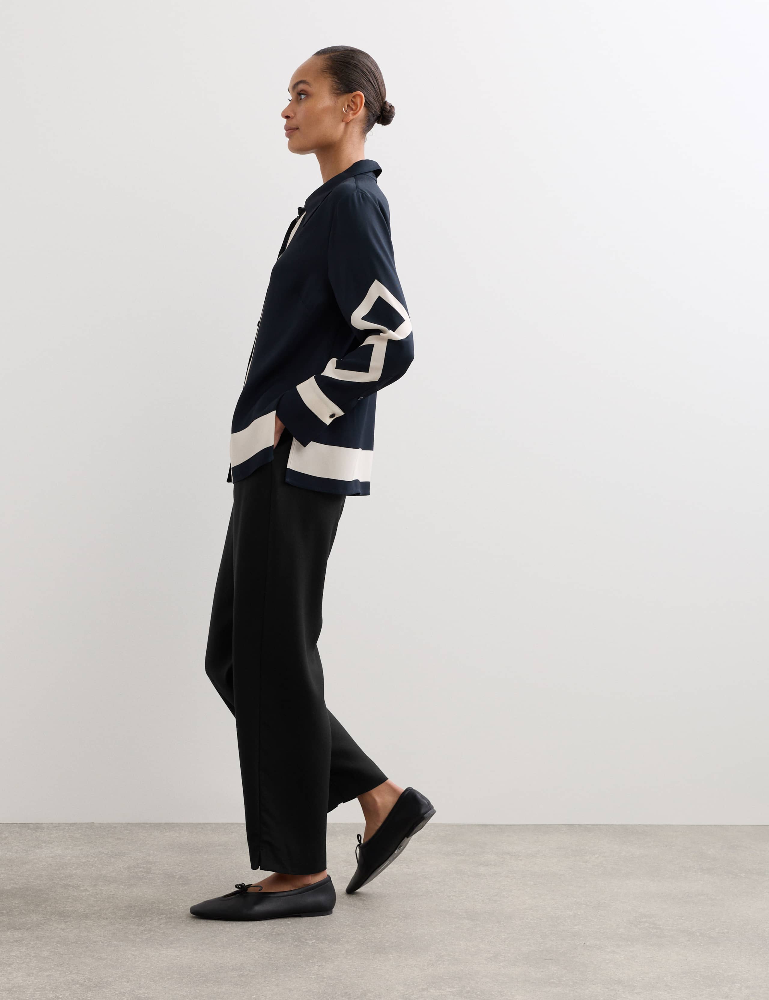 Lyocell Rich Elasticated Waist Tapered Trousers 6 of 8