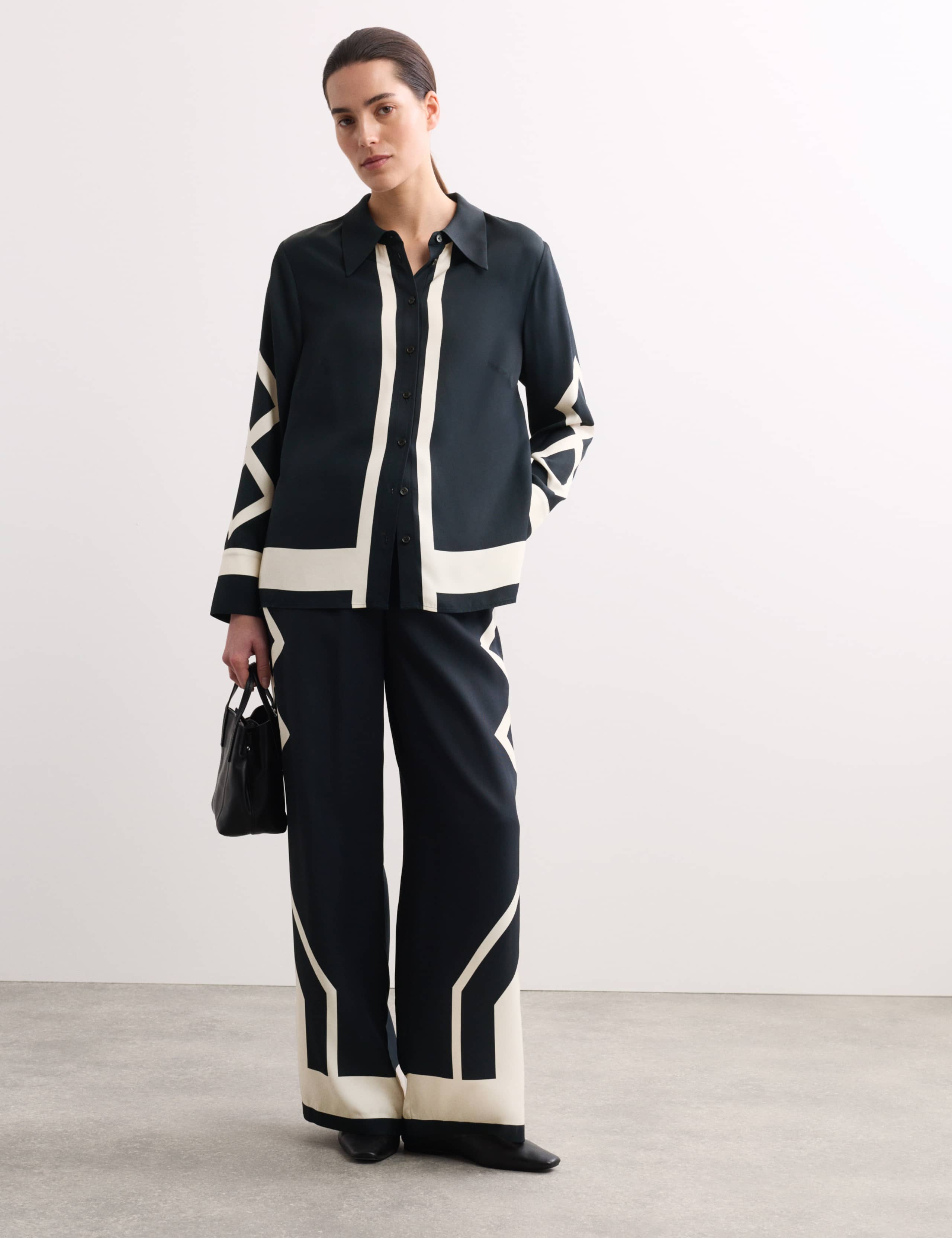 Geometric Jacquard Wide Leg Trousers 5 of 7