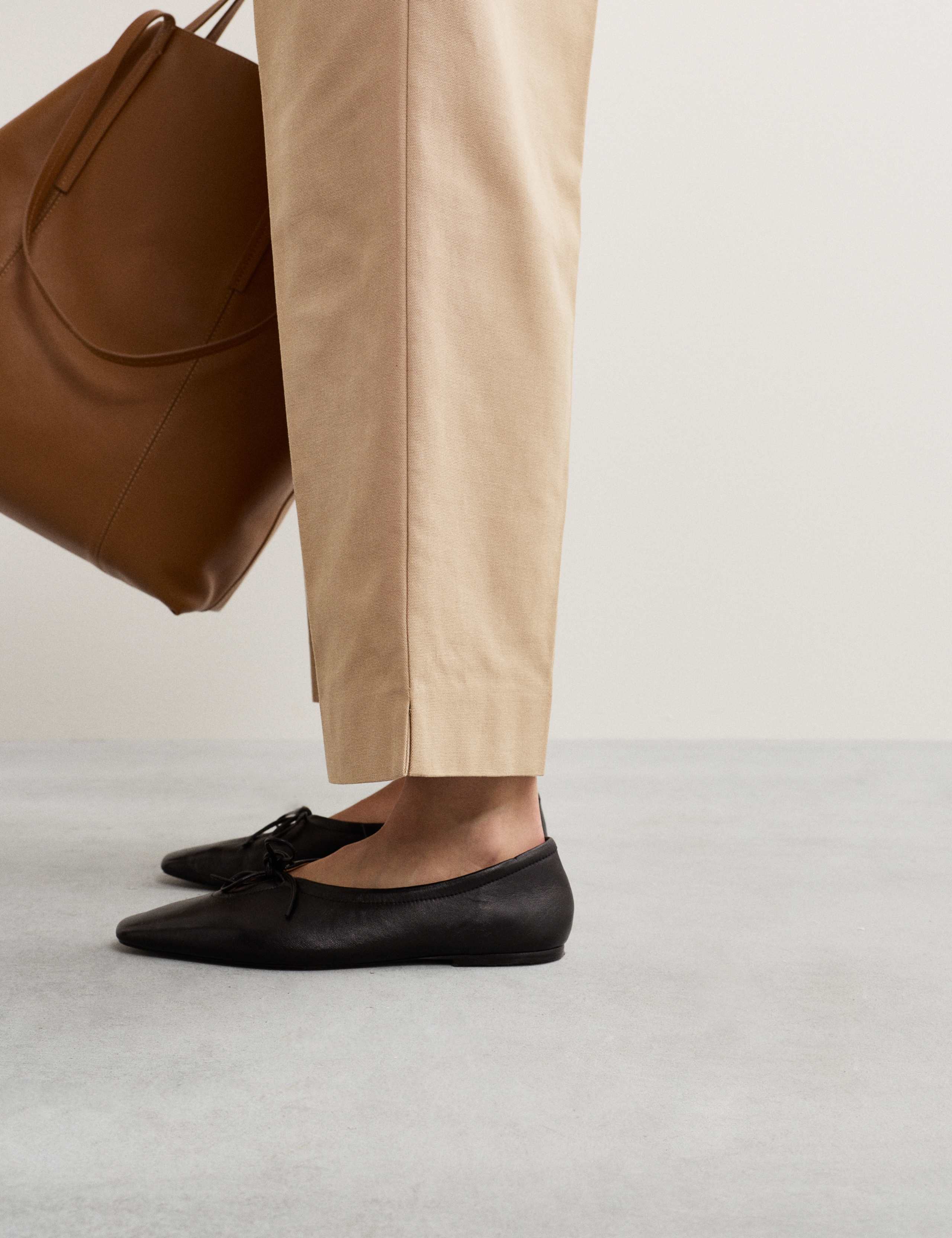Cotton Blend Wide Leg Trousers 4 of 8