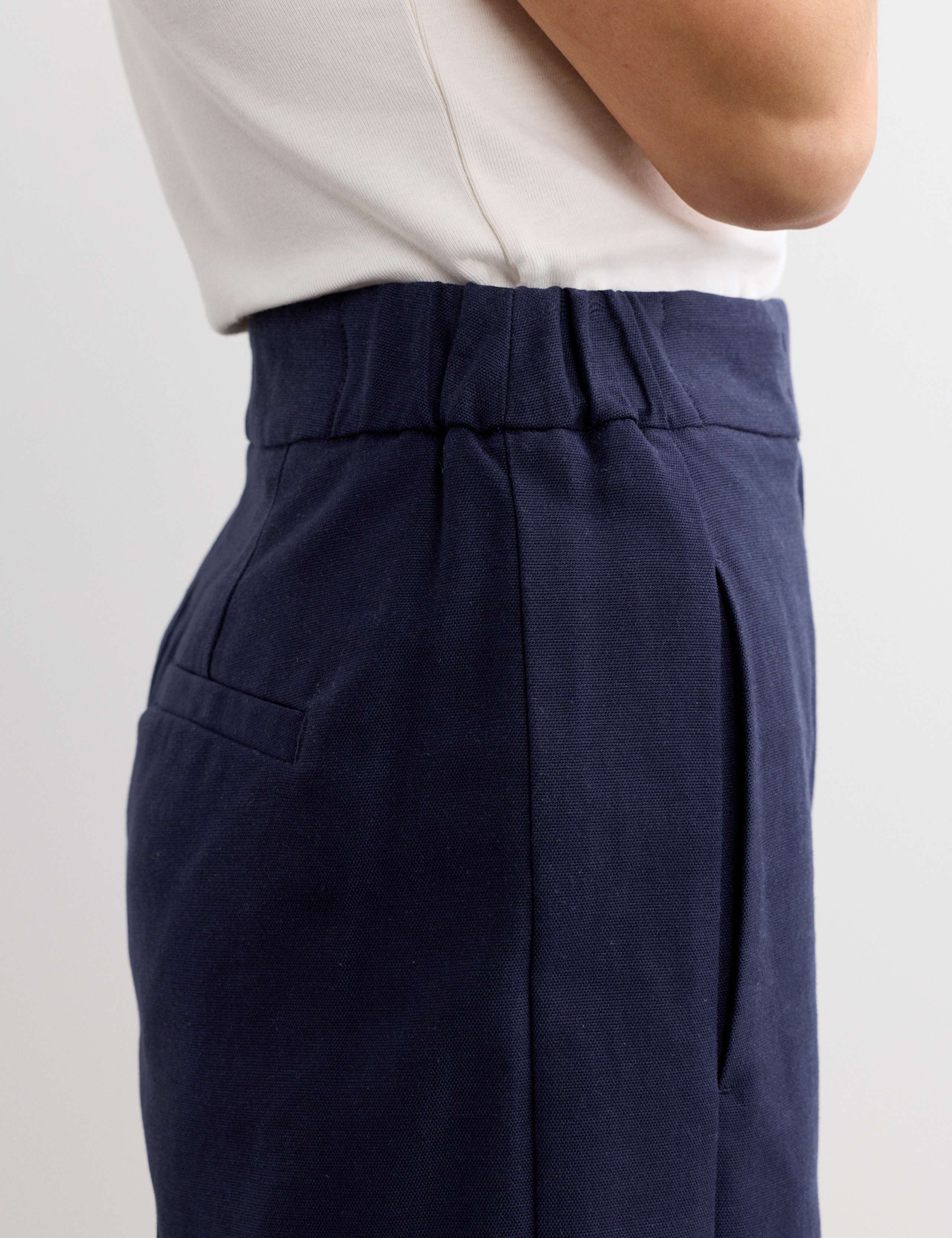 Cotton Rich Barrel Leg Trousers 3 of 7