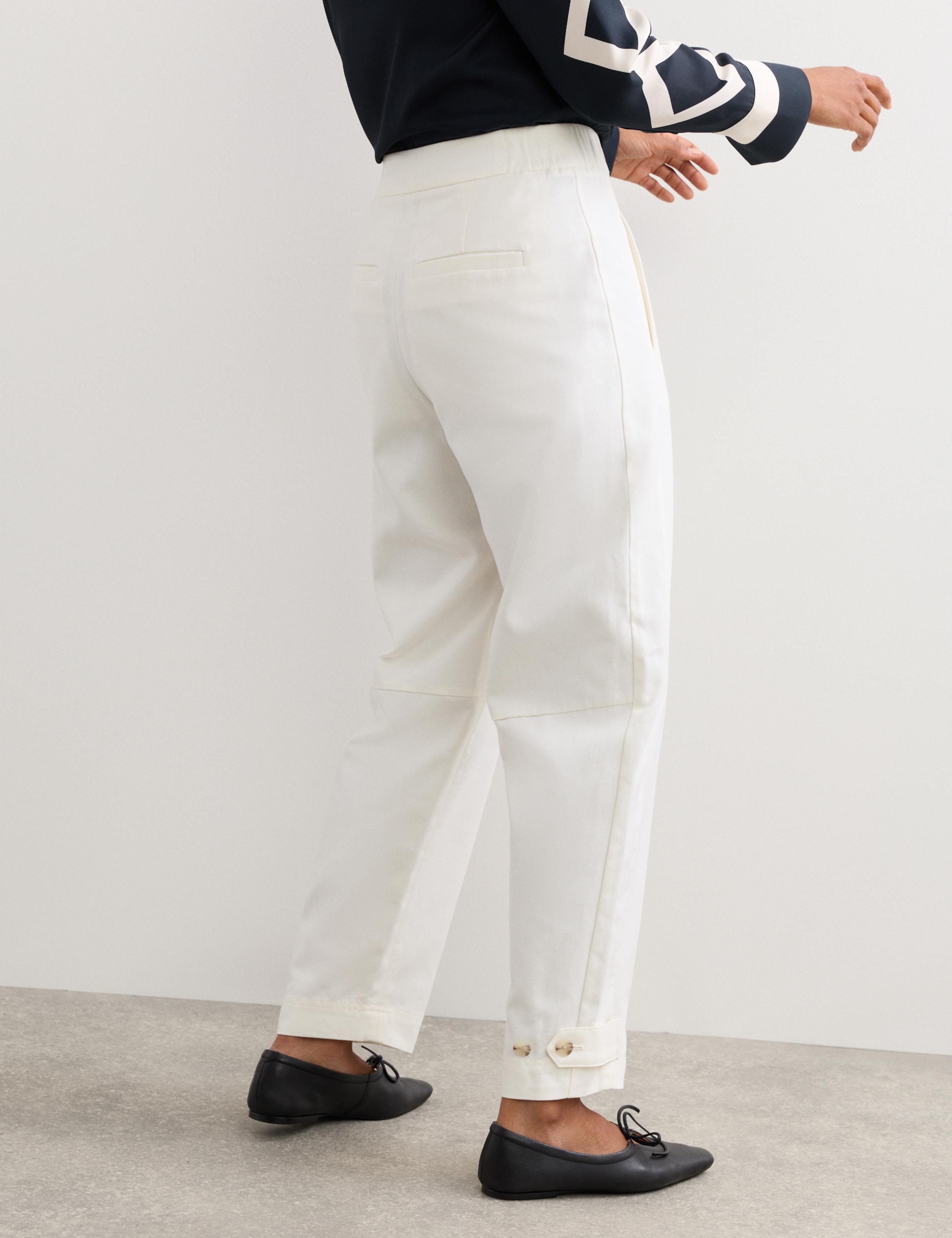 Cotton Rich Barrel Leg Trousers 5 of 5