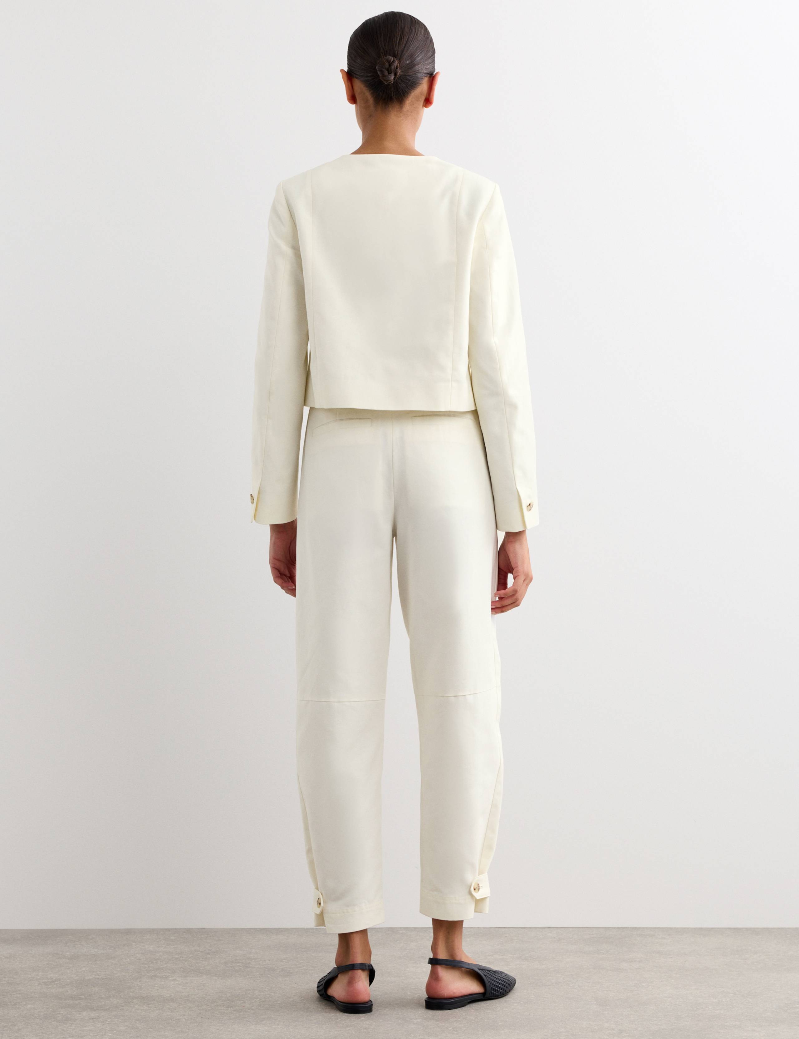 Cotton Rich Barrel Leg Trousers 7 of 7