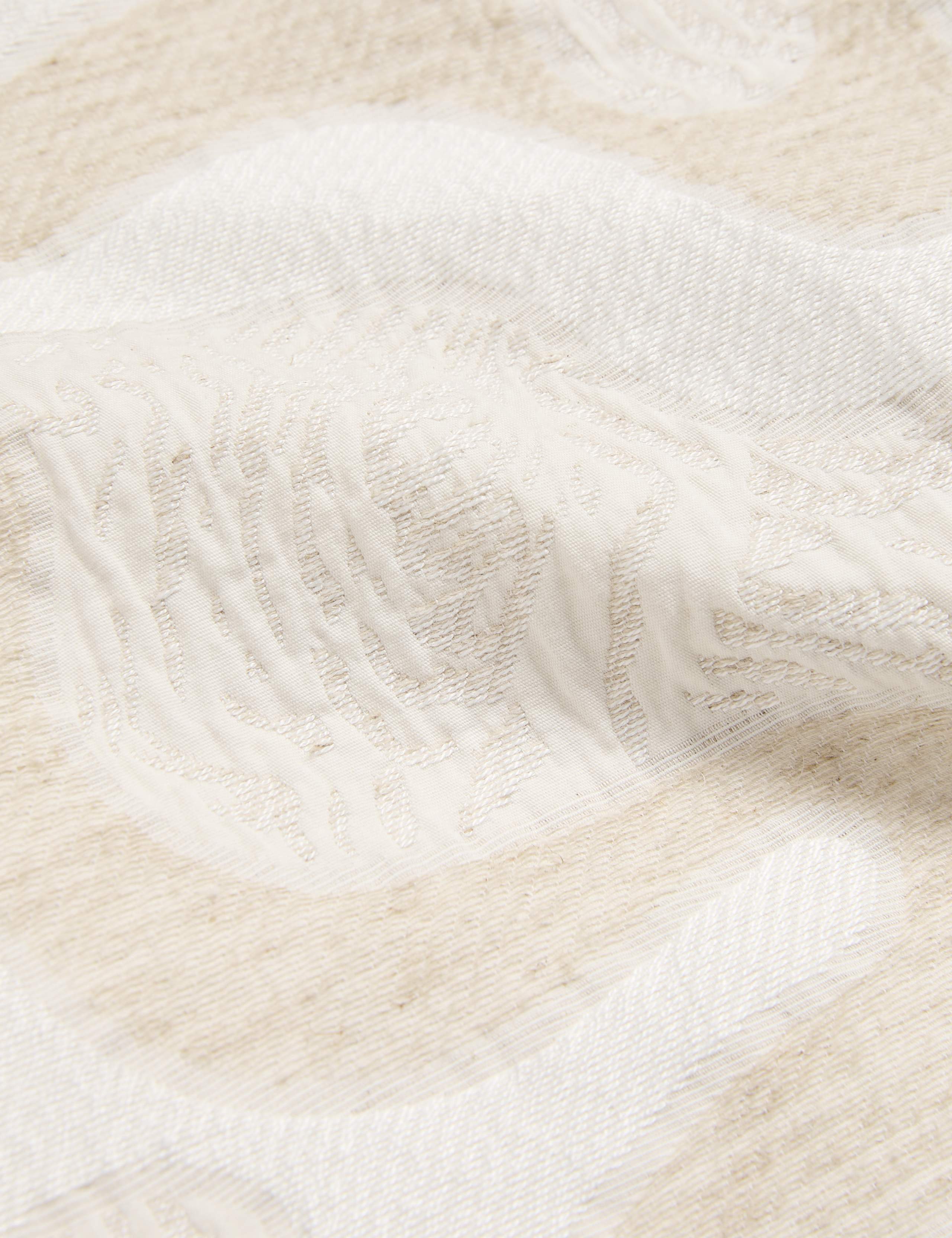 Cotton Rich Jacquard Belted Tapered Trousers 8 of 8