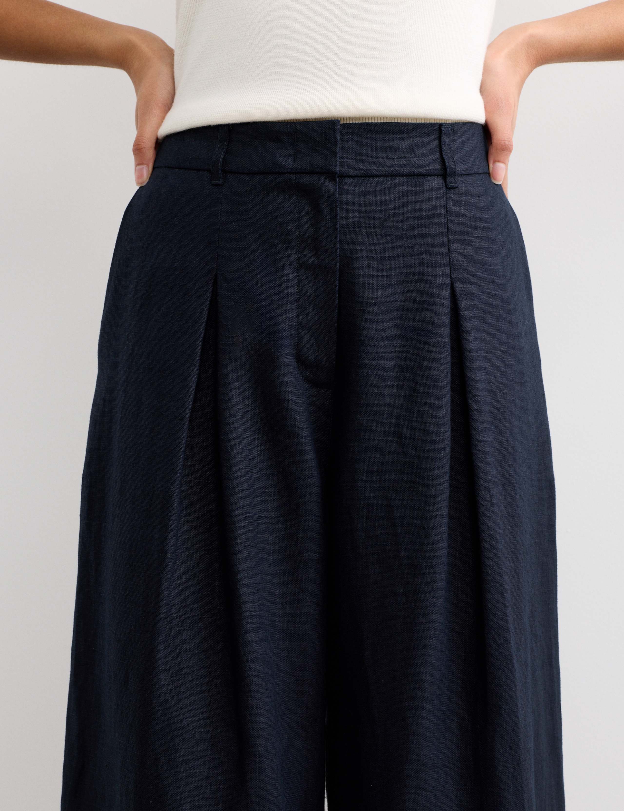 Pure Linen Wide Leg Culottes 5 of 7
