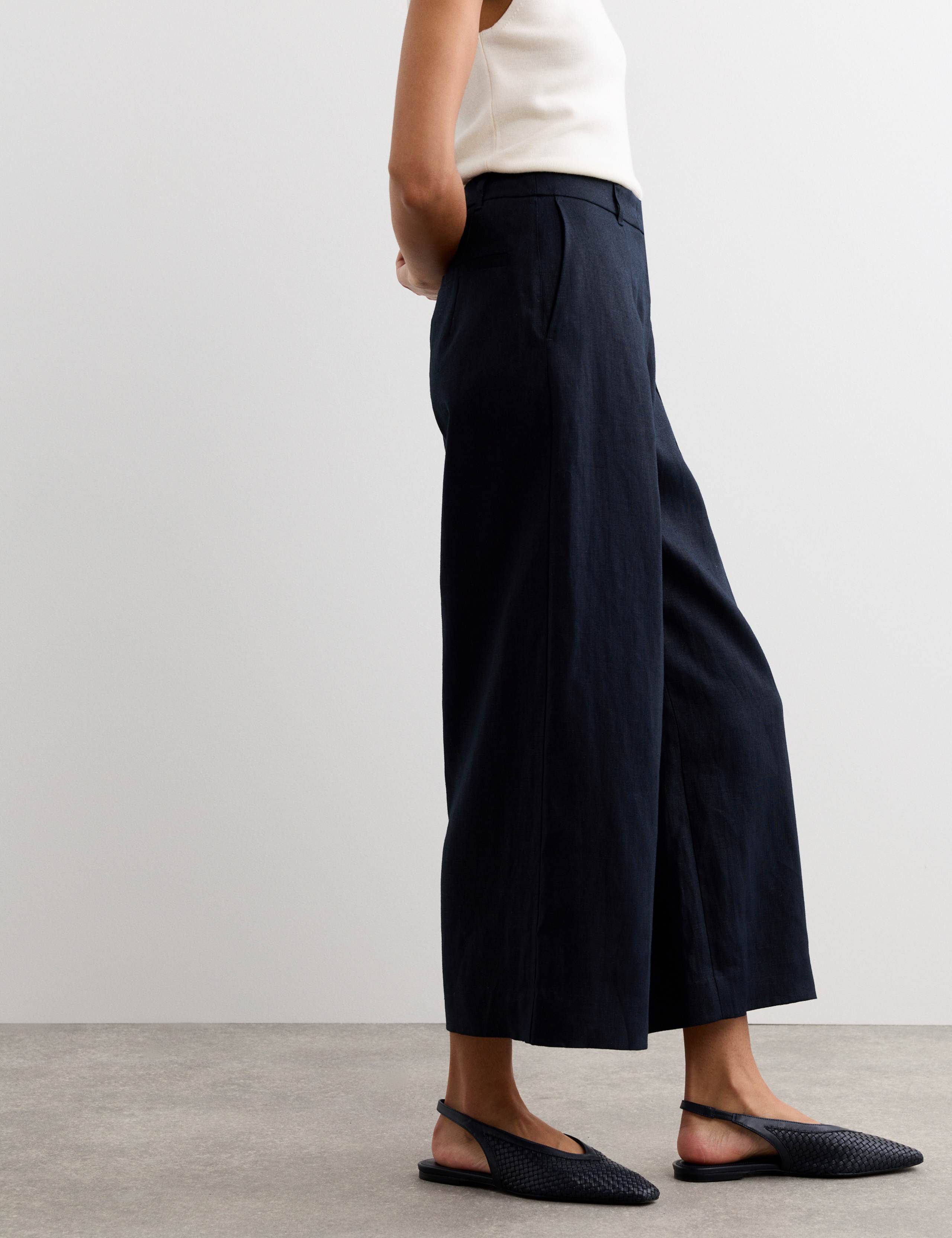 Pure Linen Wide Leg Culottes 6 of 7
