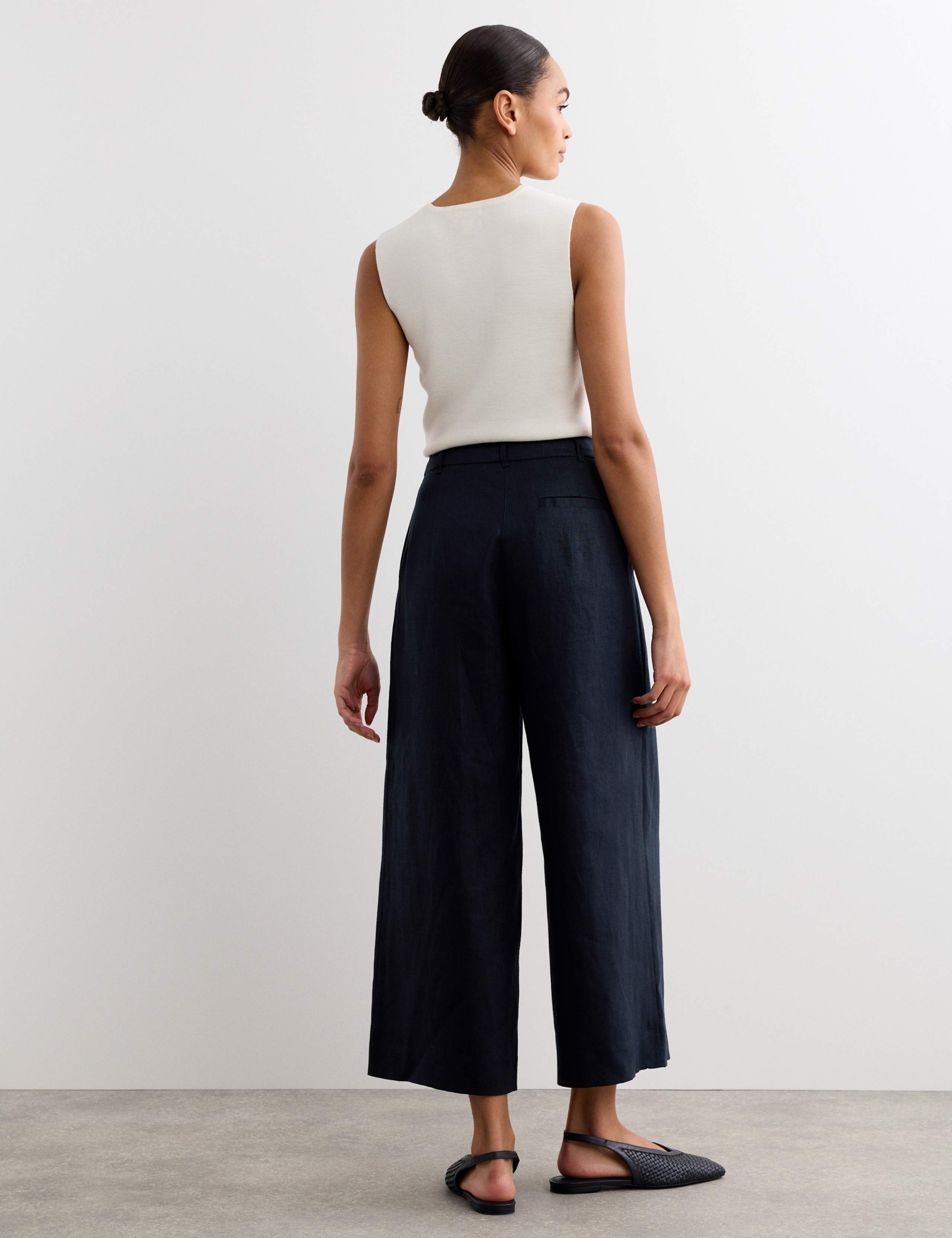 Pure Linen Wide Leg Culottes 7 of 7