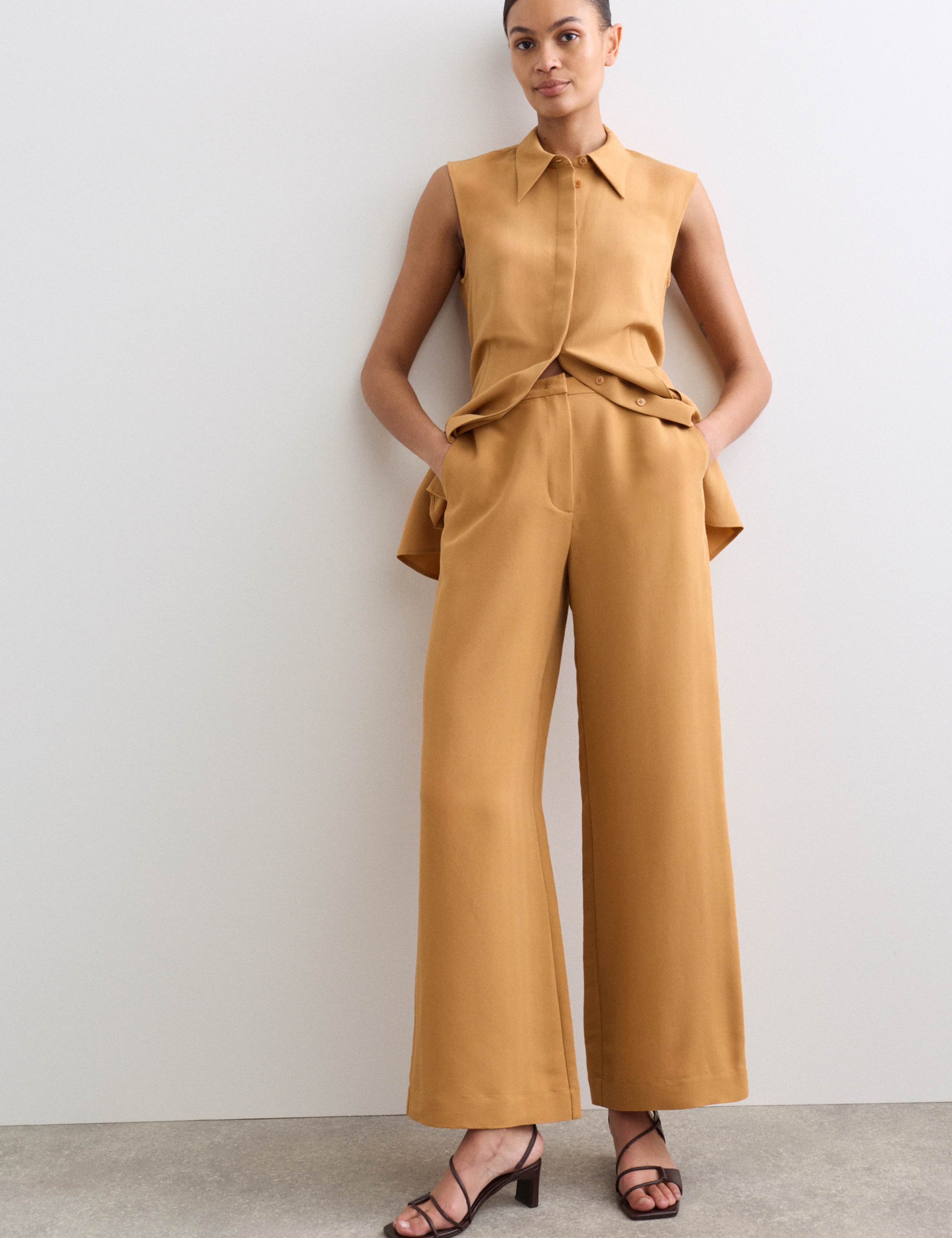 Herringbone Wide Leg Trousers 2 of 5