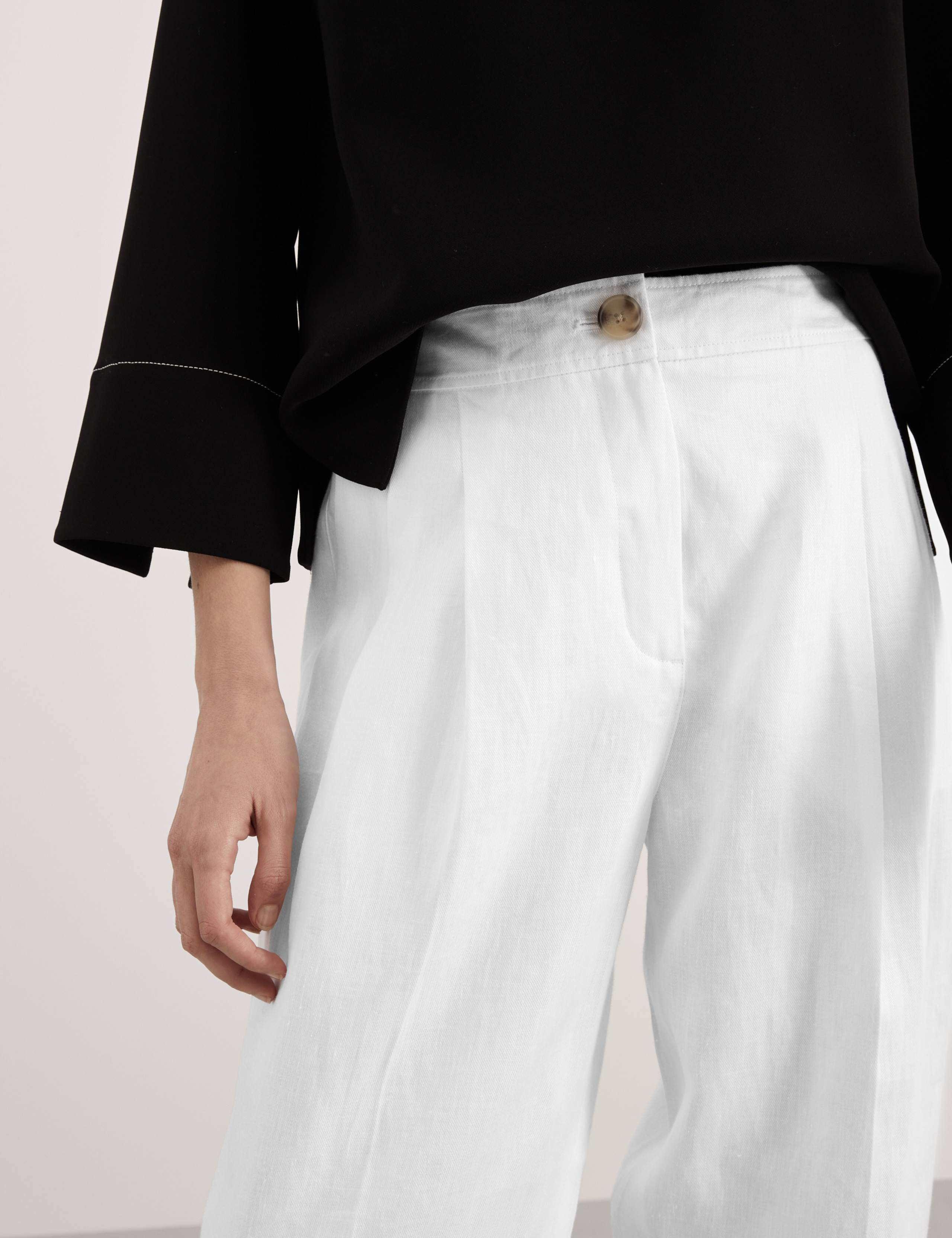 Pure Linen Tapered Ankle Grazer Trouser 4 of 6