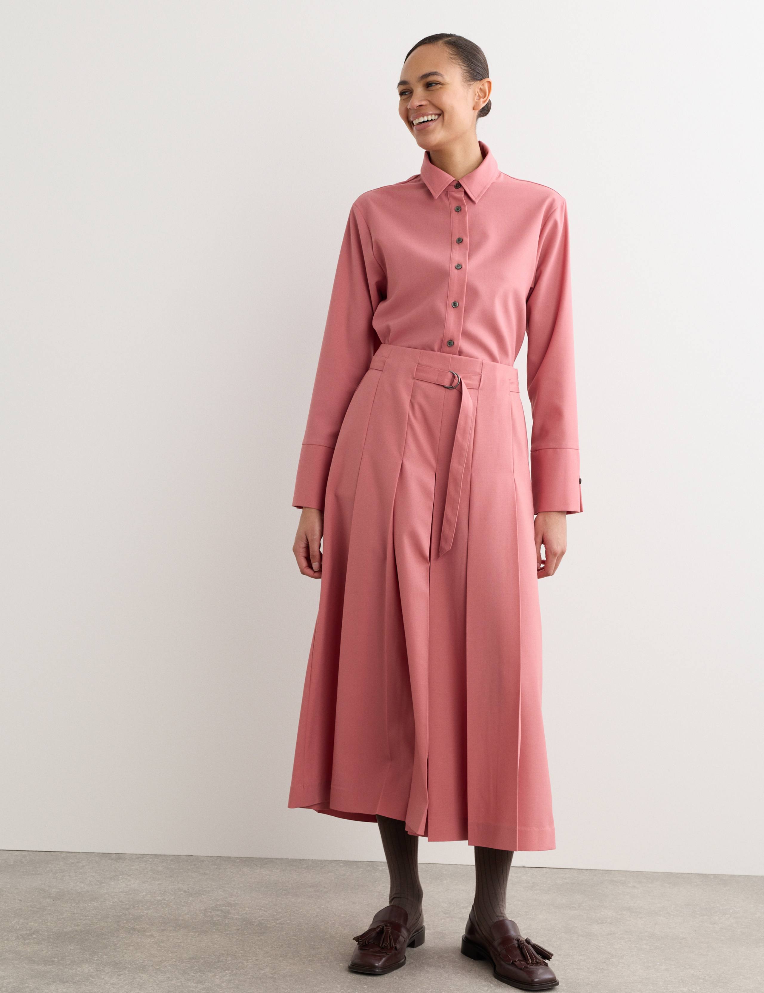 Wool Rich Belted Wide Leg Culottes 1 of 7