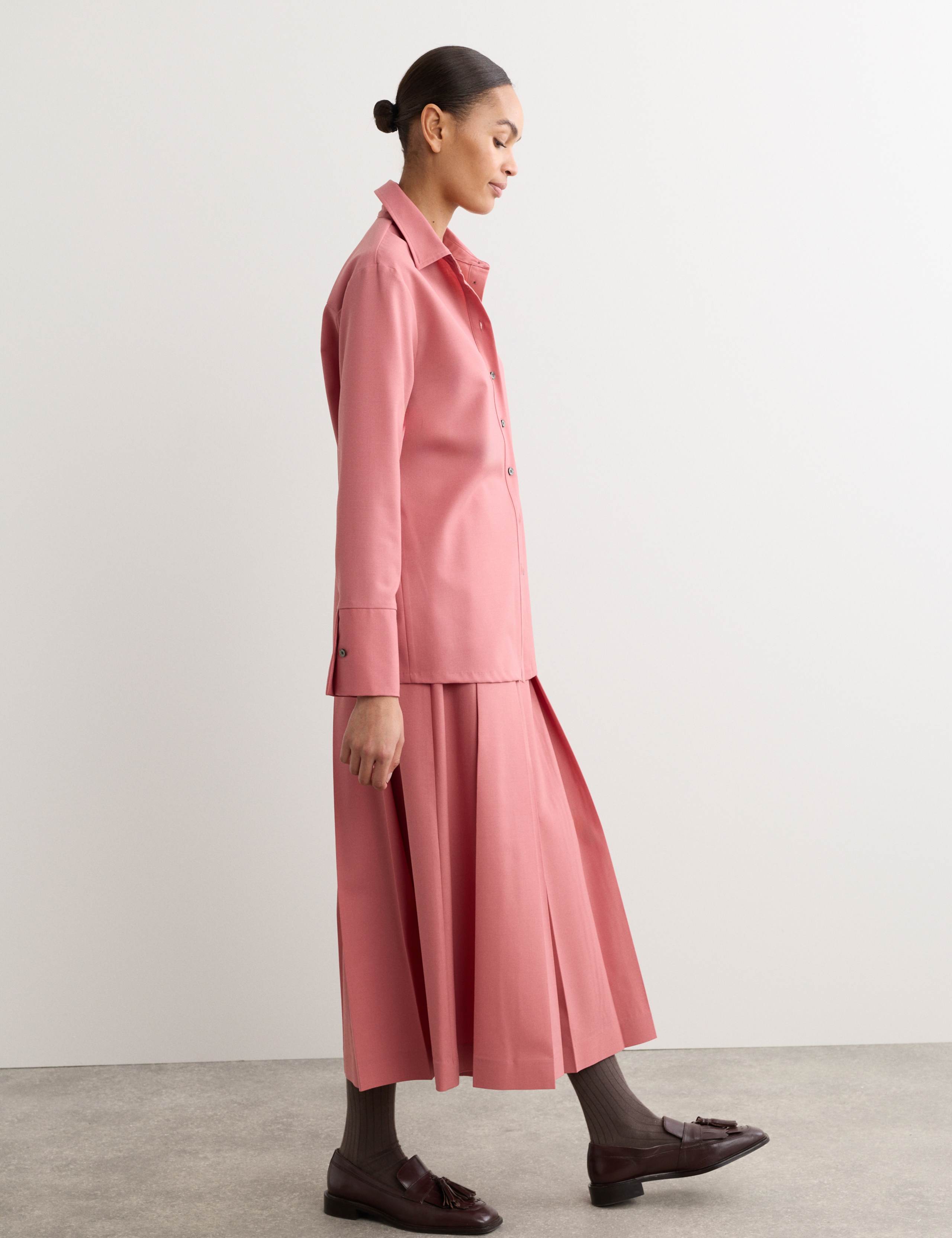 Wool Rich Belted Wide Leg Culottes 4 of 7