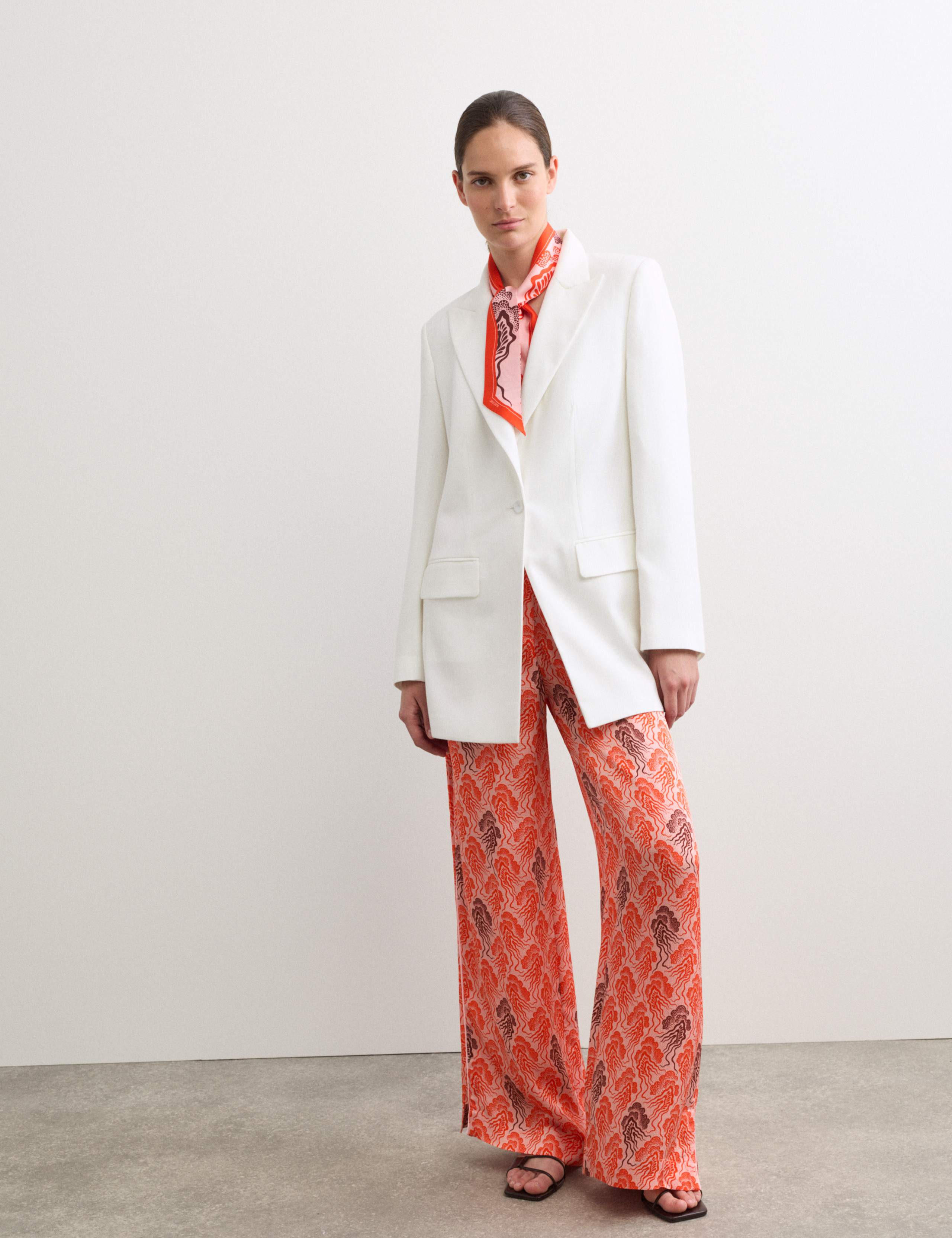 Linear Wave Printed Wide Leg Trousers 8 of 8