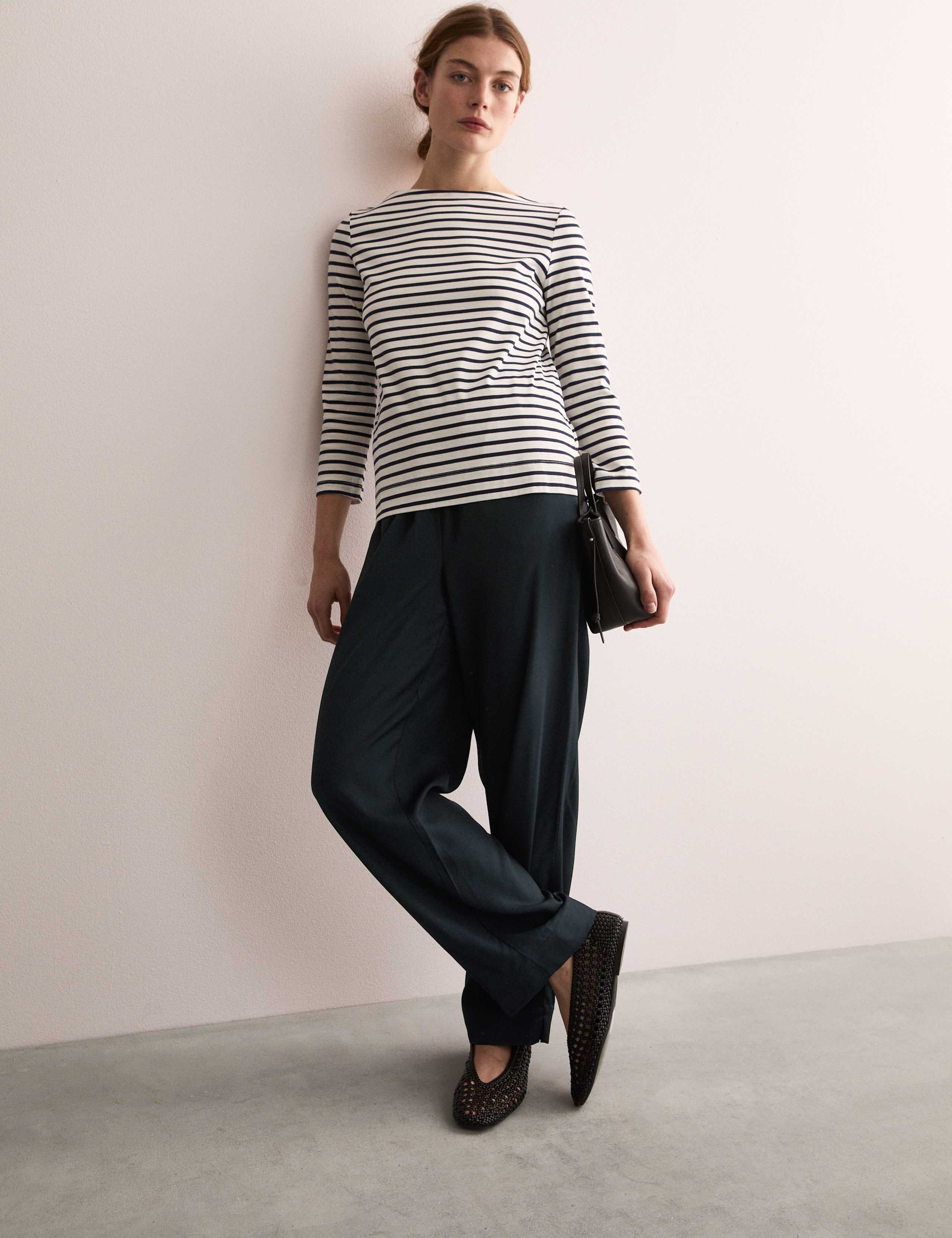 Elasticated Waist Pull On Tapered Trousers 3 of 7