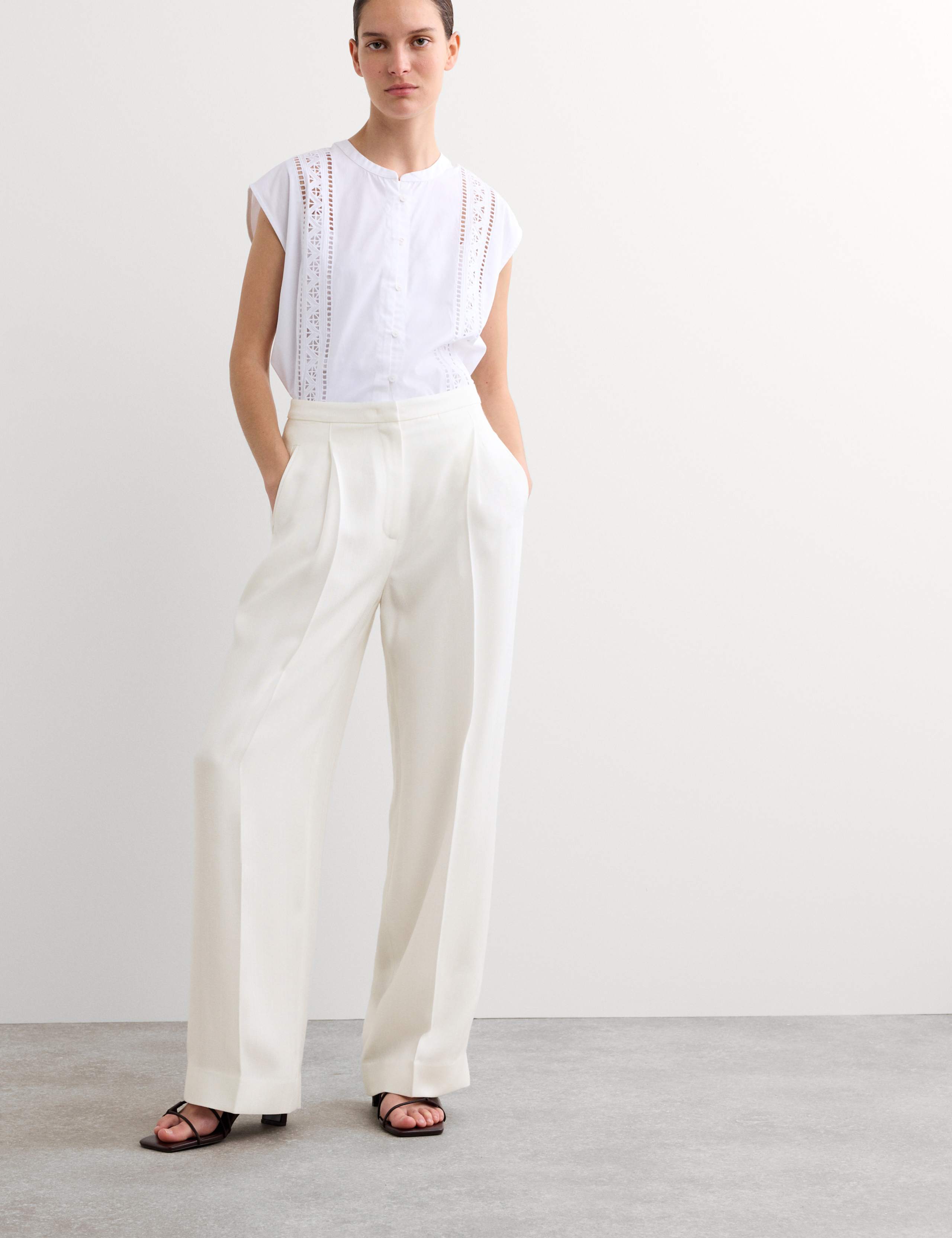 Pleat Front Wide Leg Trousers 4 of 7