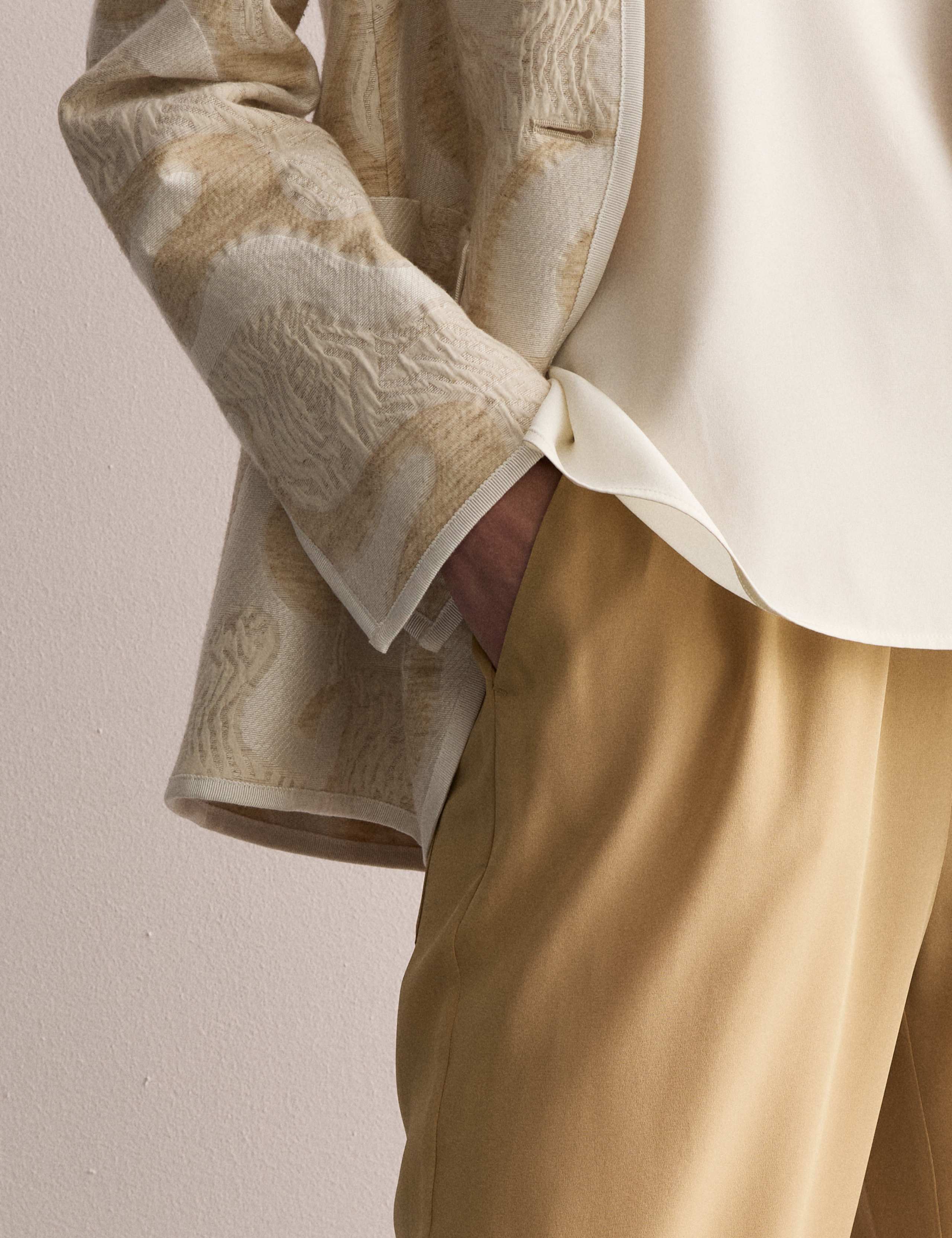 Pure Silk Wide Leg Trousers 6 of 8