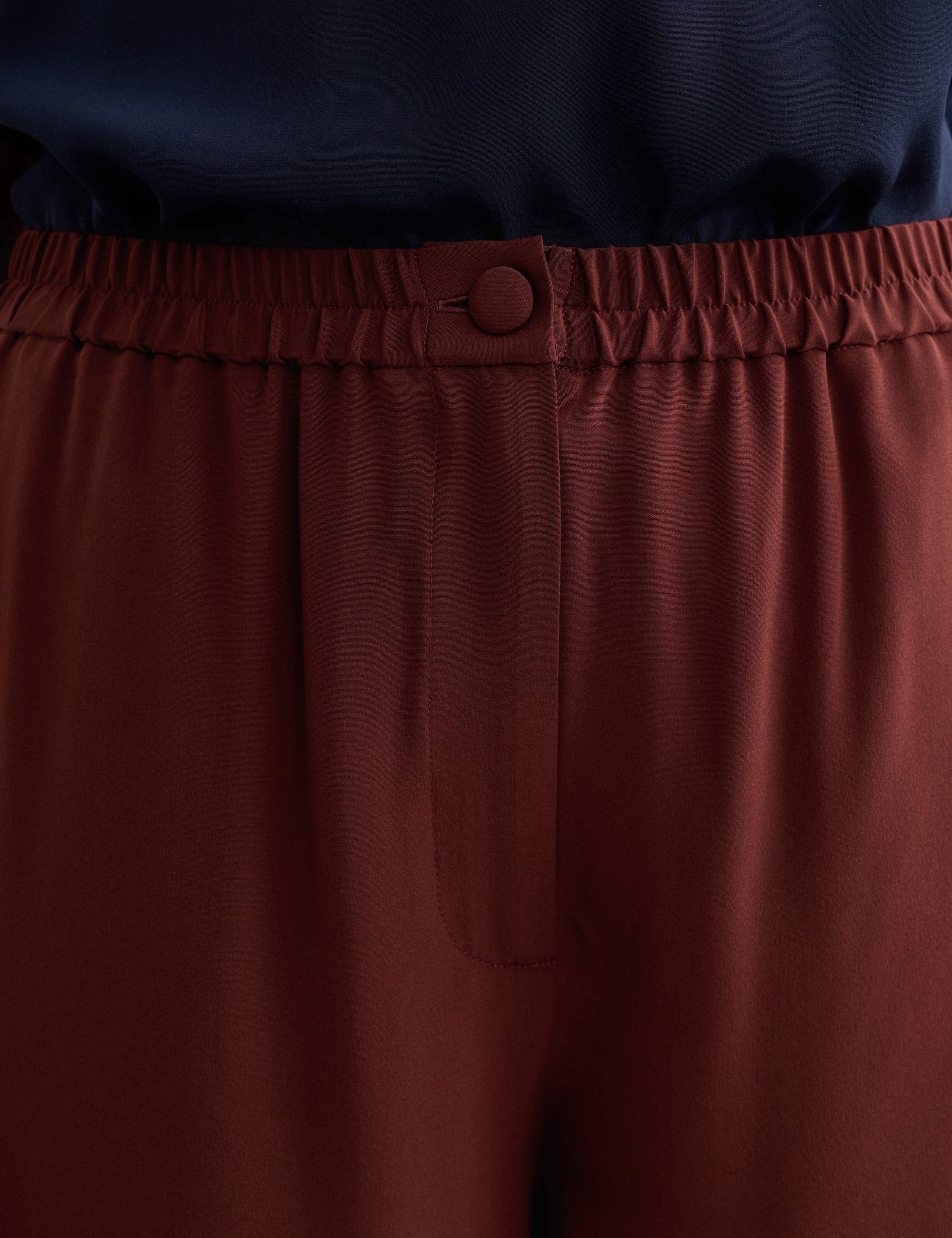 Pure Silk Wide Leg Trousers 5 of 8