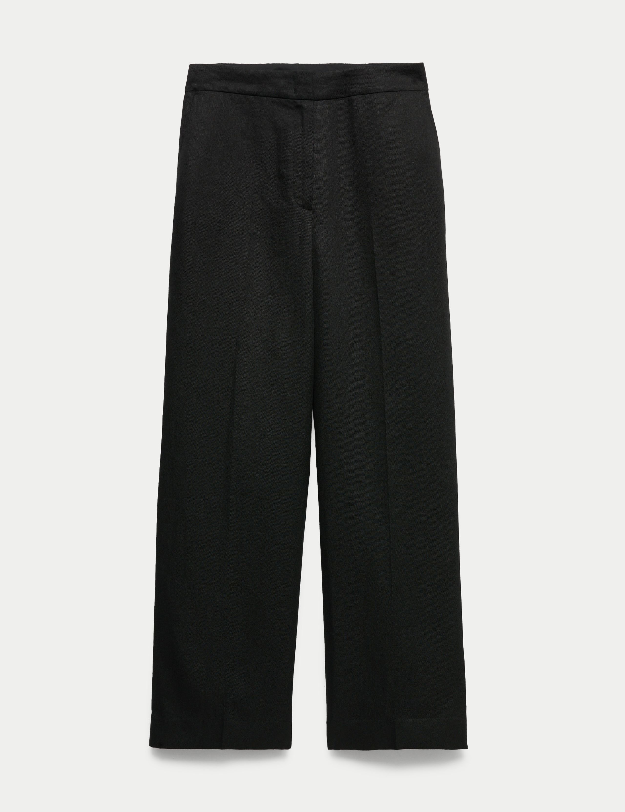Linen Adjustable Waist Straight Leg Trousers 2 of 8