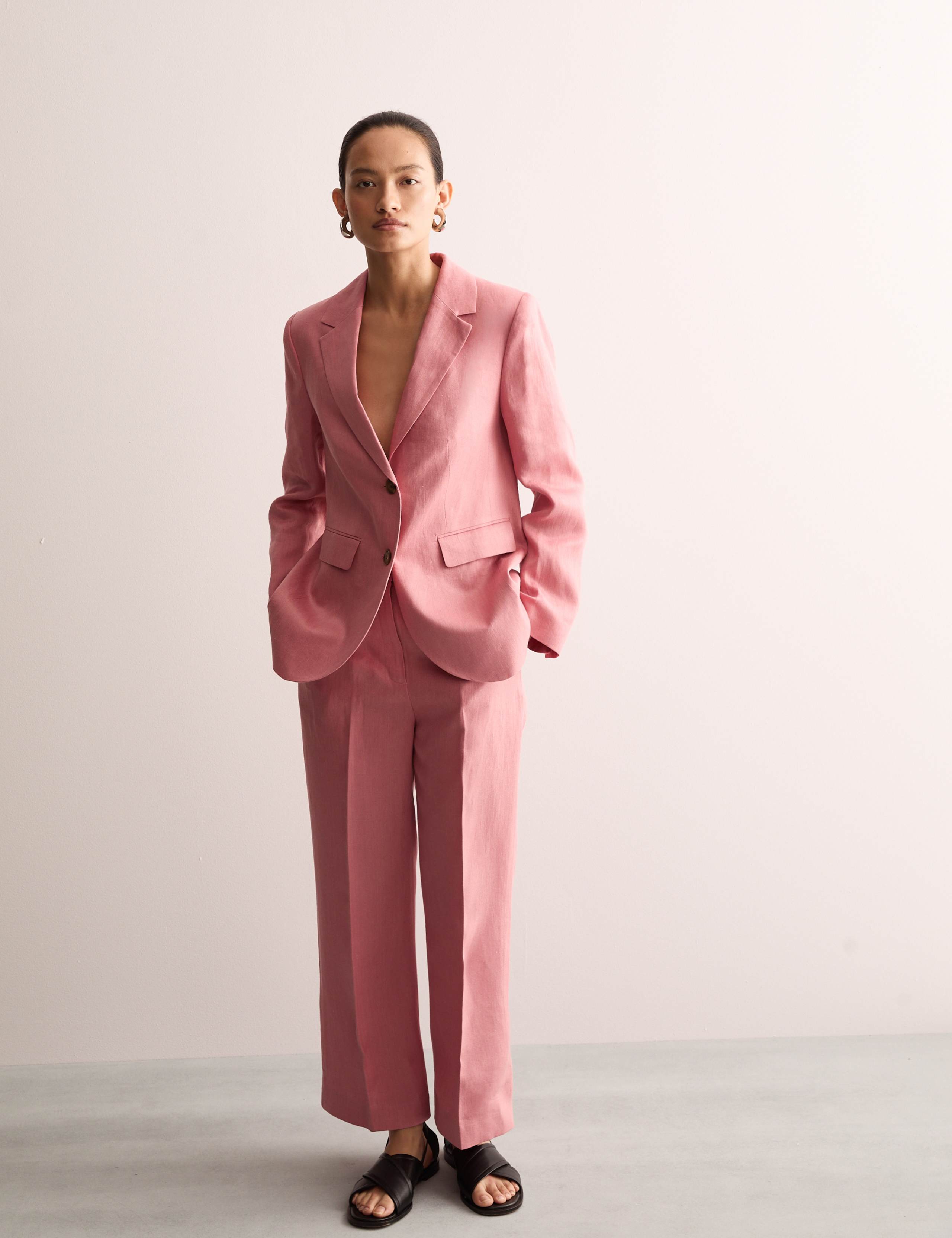 Pure Linen Wide Leg Trousers 7 of 11