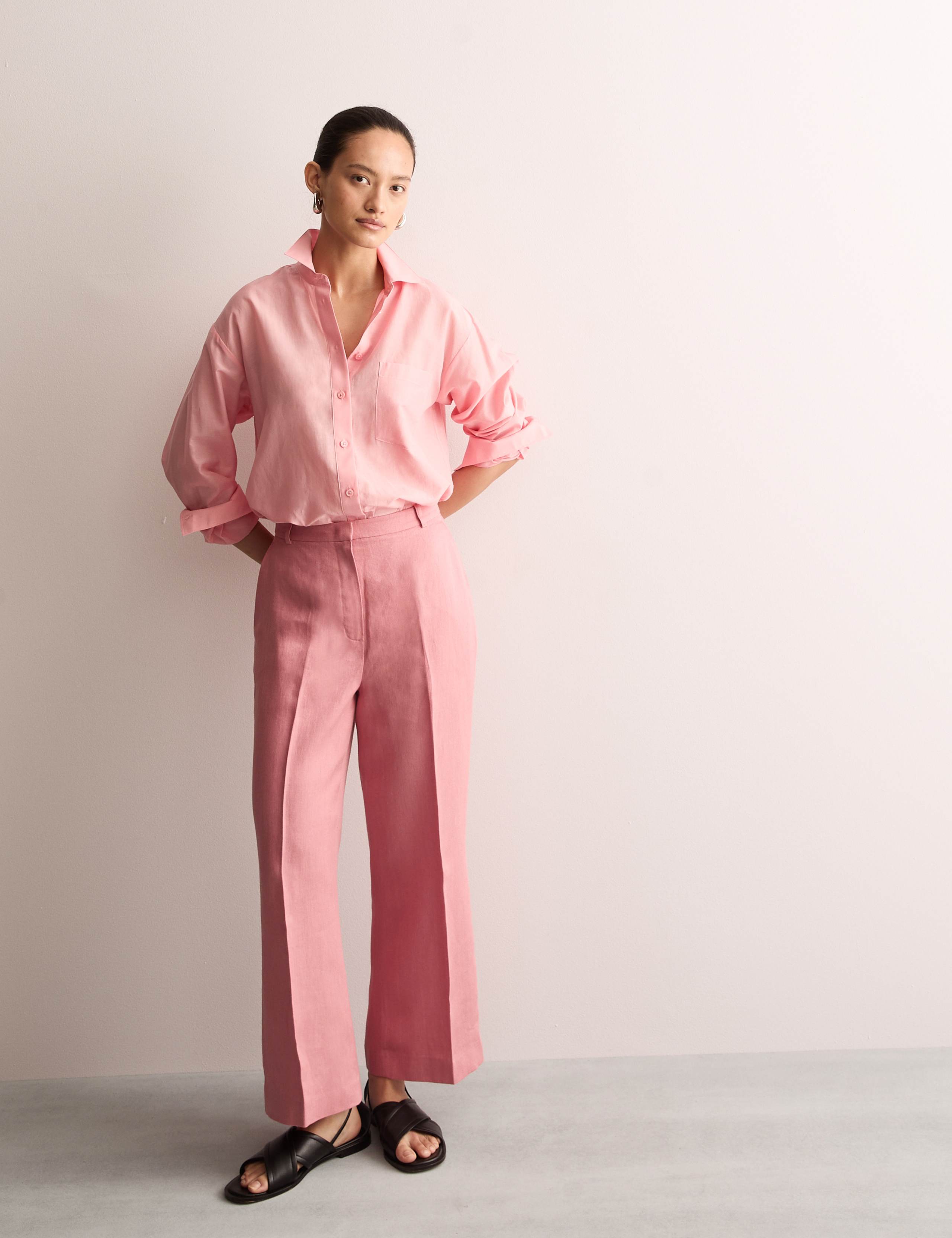 Pure Linen Wide Leg Trousers 8 of 11
