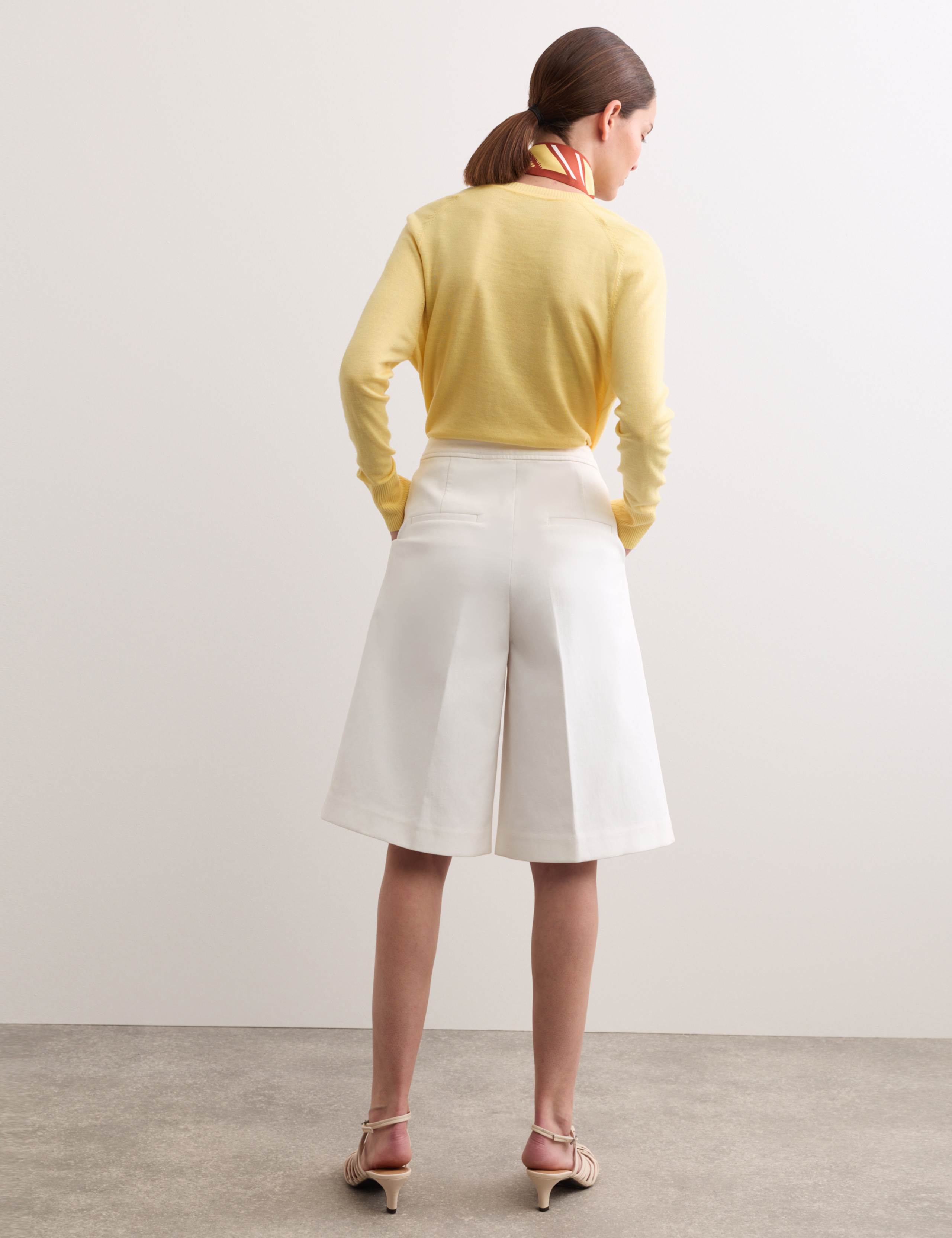 Cotton Rich Pleat Front Tailored Shorts 6 of 7