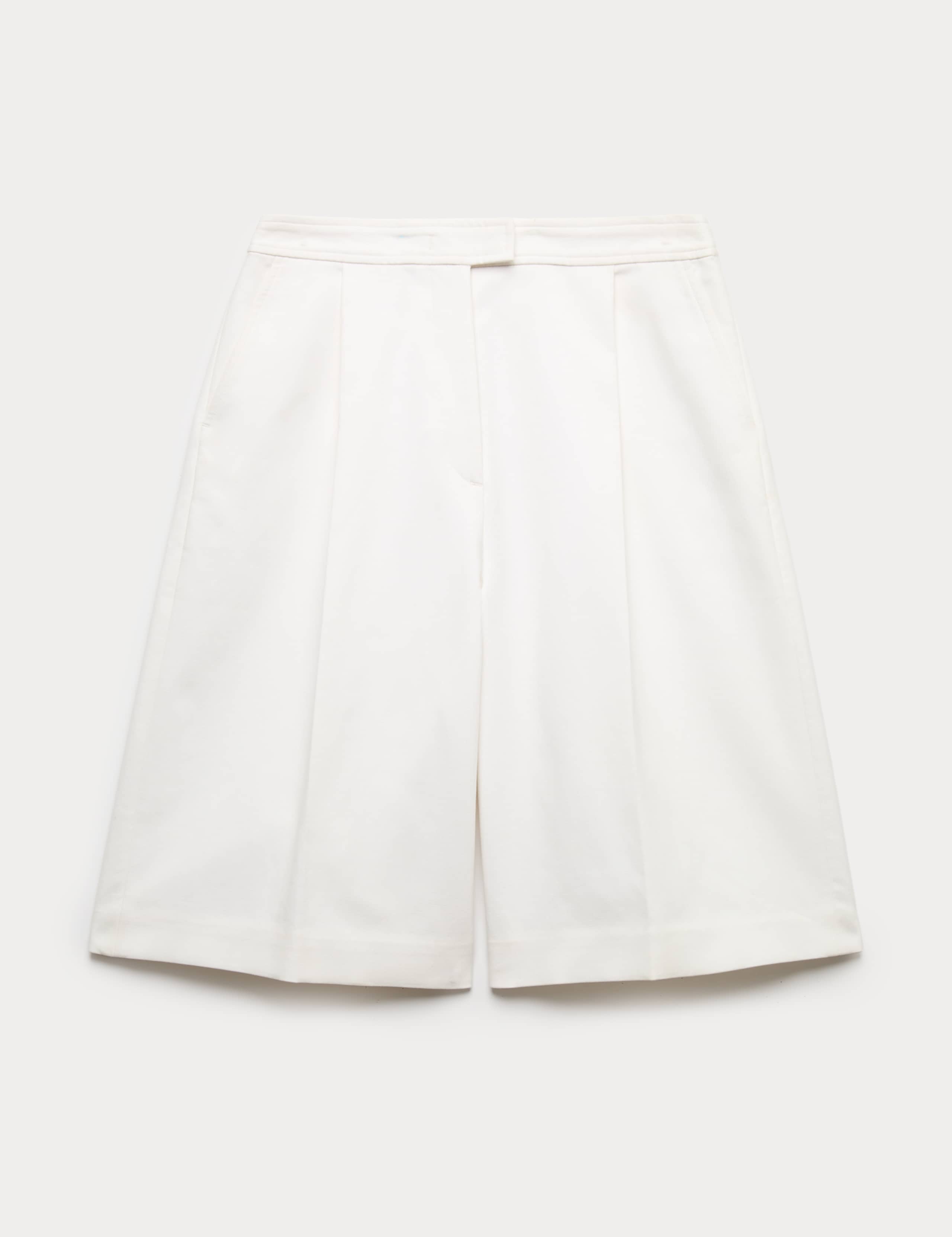 Cotton Rich Pleat Front Tailored Shorts 2 of 7