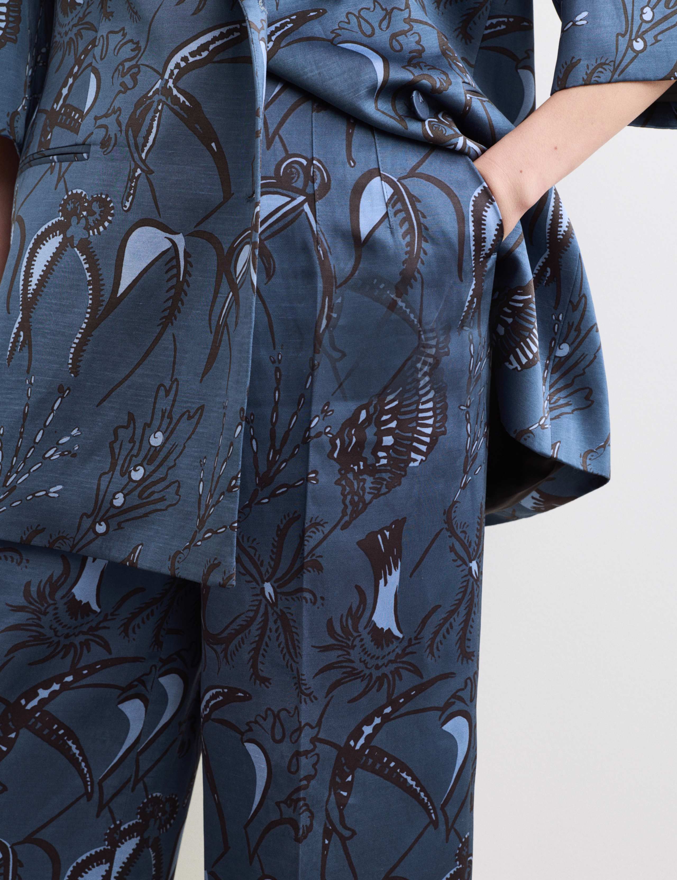 Printed Straight Leg Trousers 5 of 7