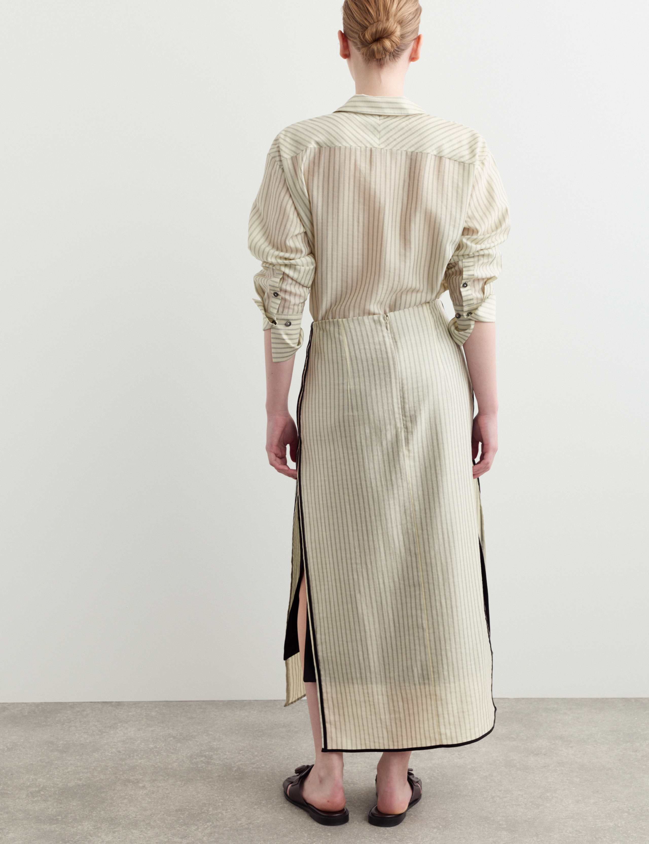 Tencel™ Rich Striped Midaxi Wrap Skirt 6 of 7