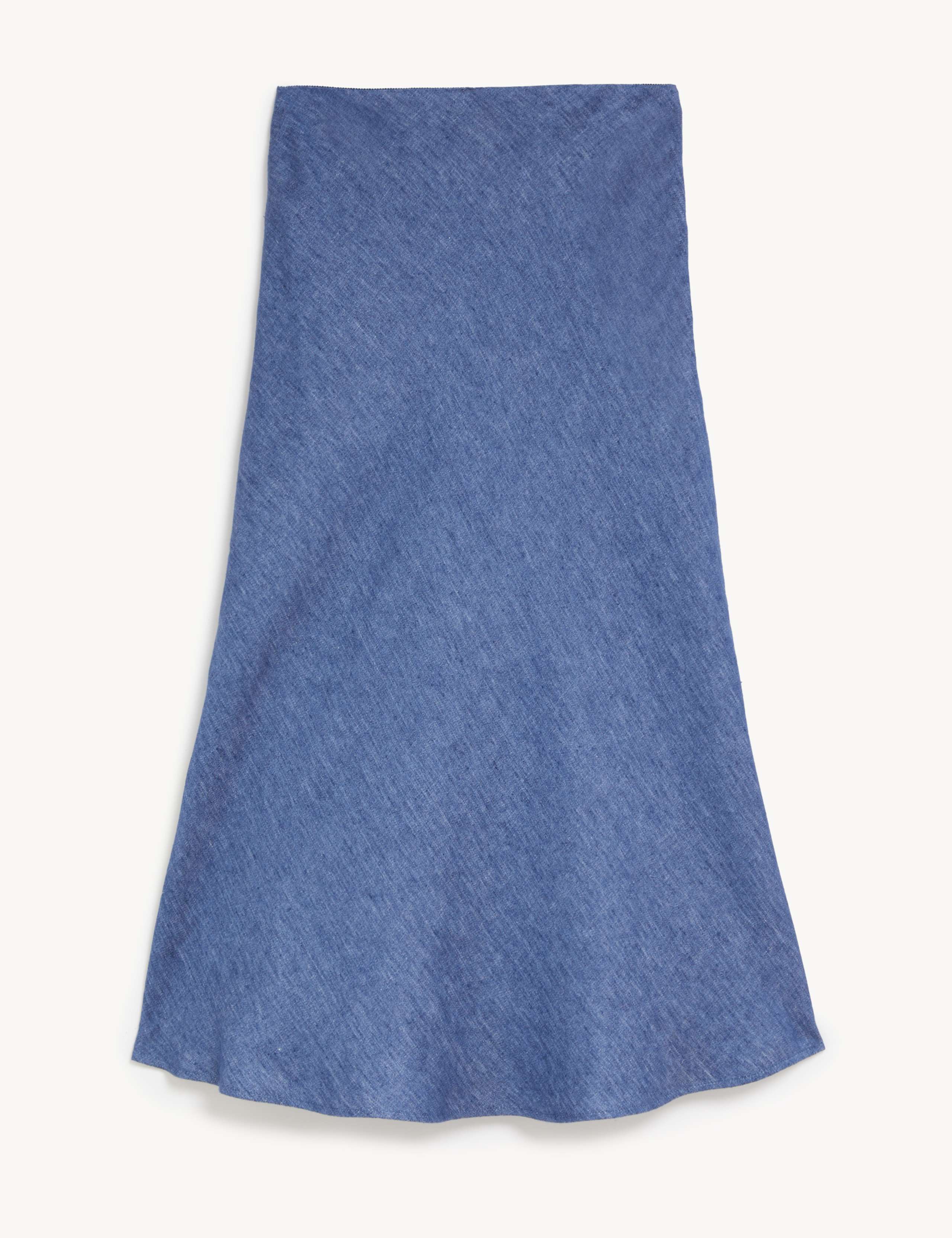 Pure Linen Midi Skater Skirt 2 of 6