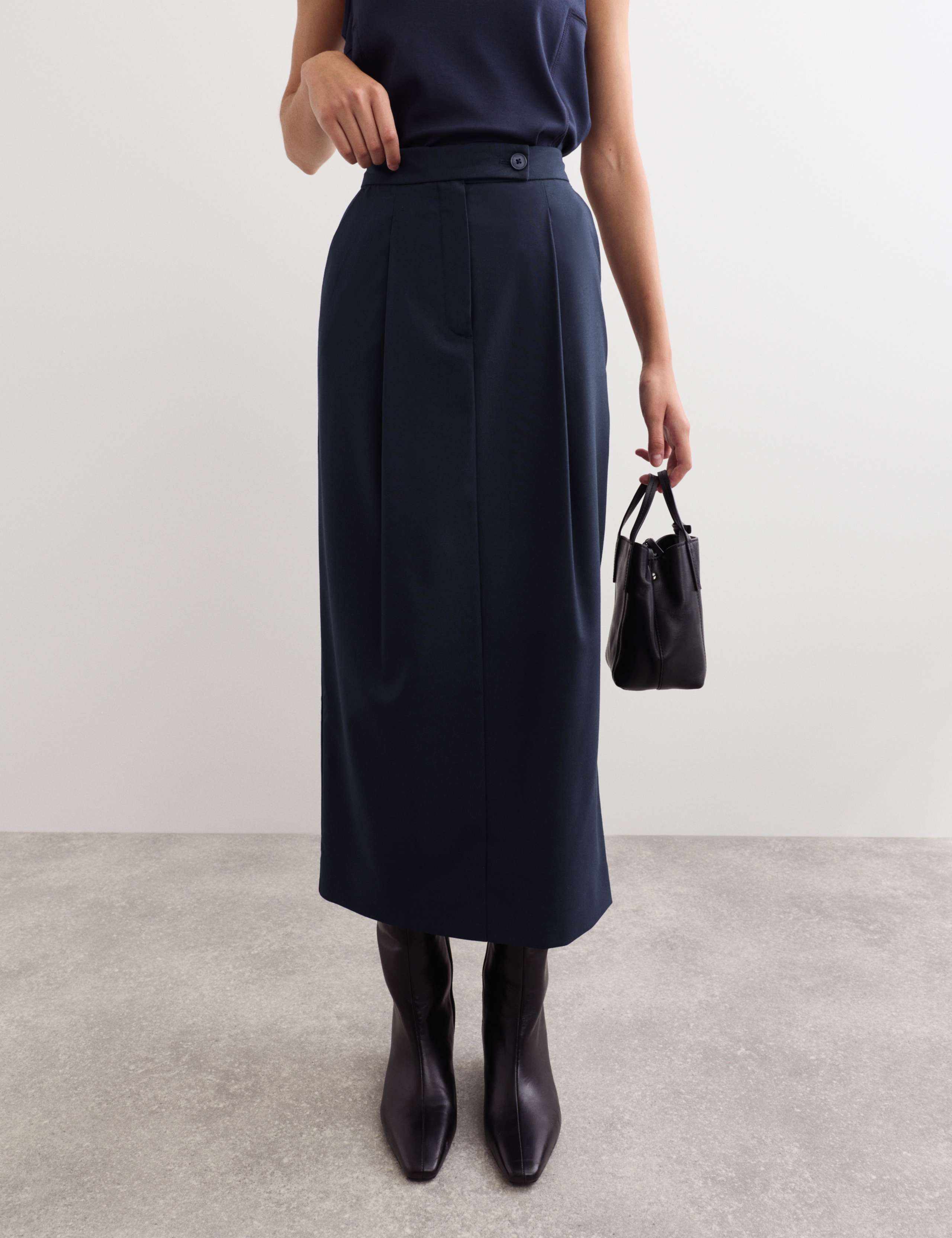 Pleated Tailored Skirt 3 of 7