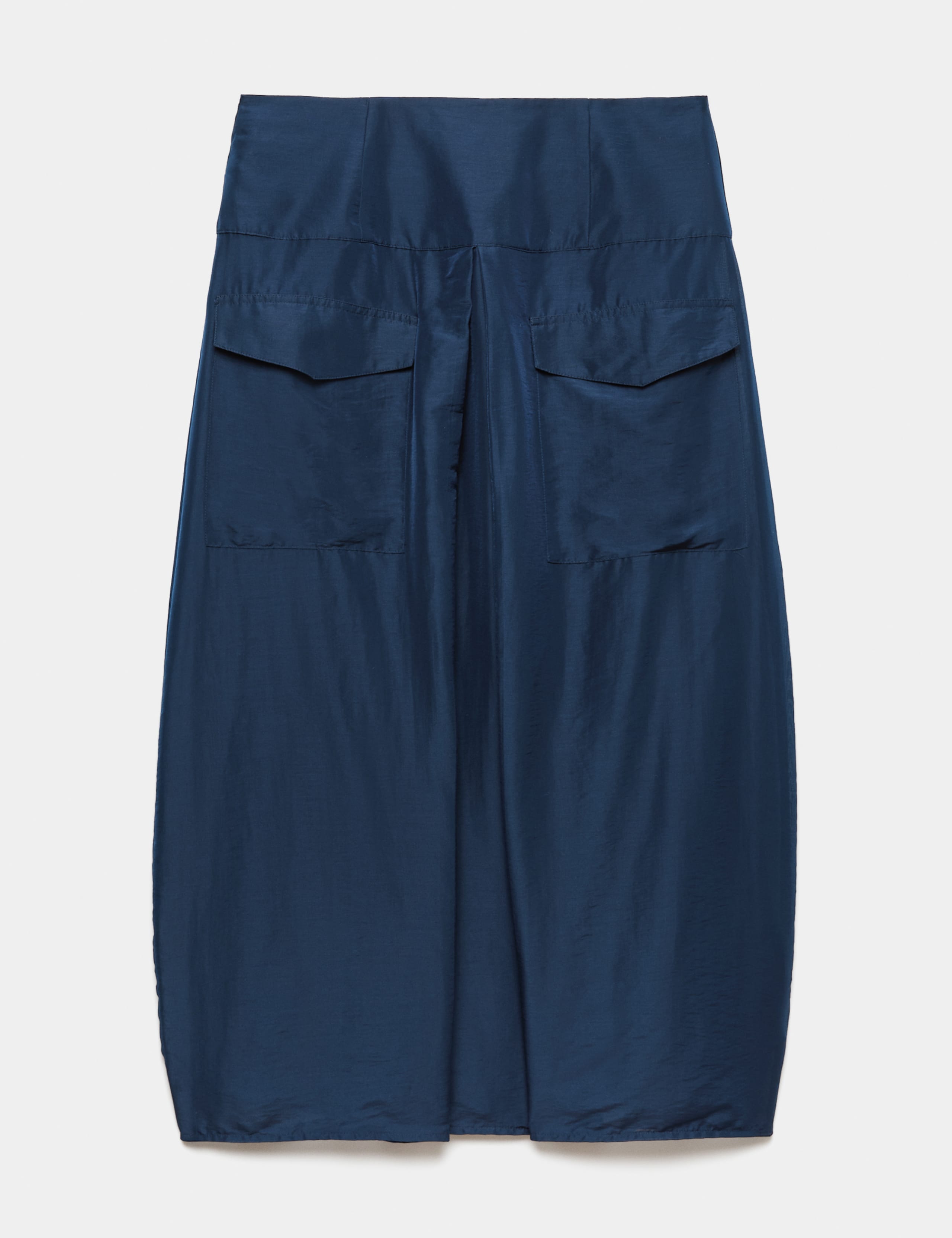 Lyocell Rich Pleat Front Midi Column Skirt 2 of 7