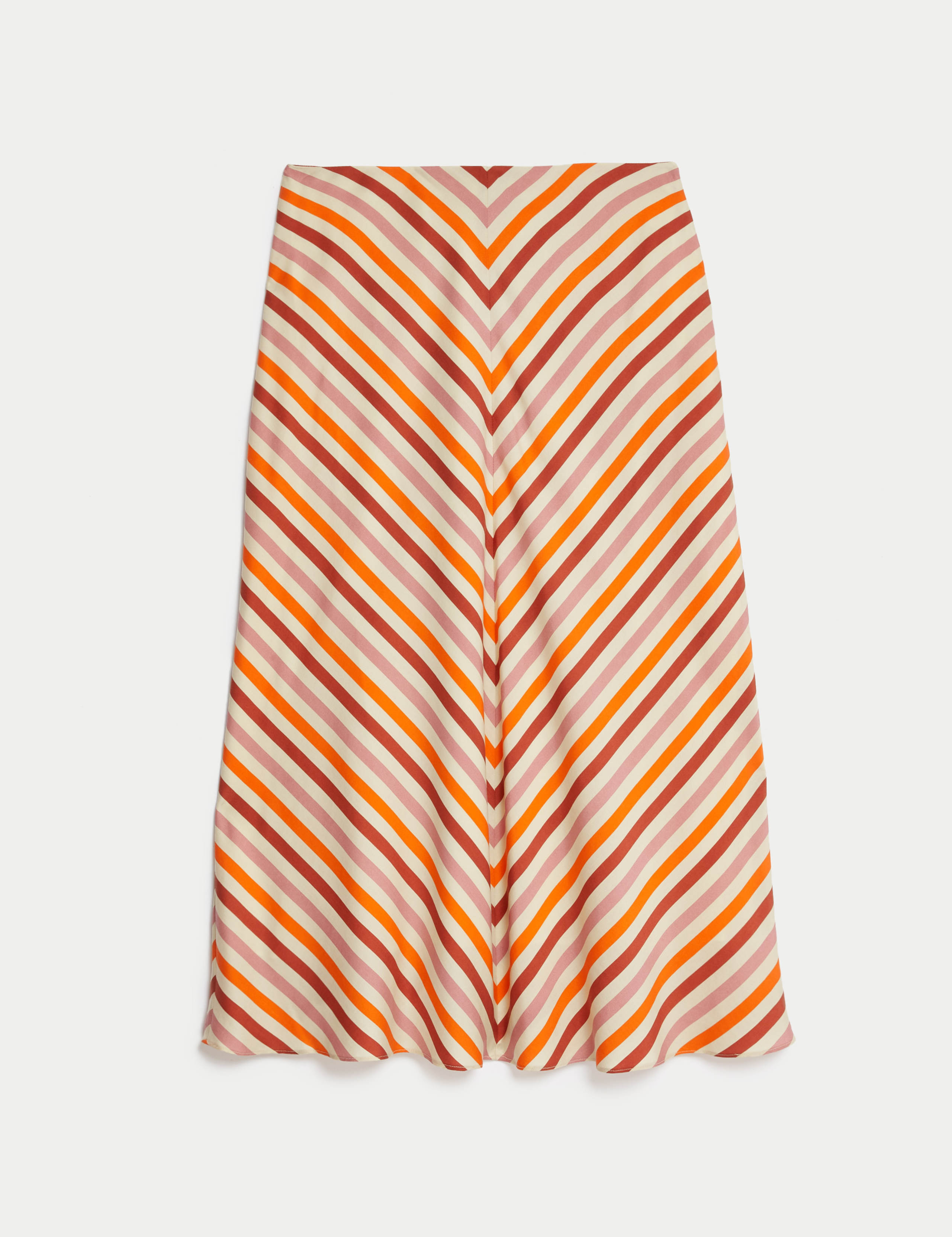 Pure Lyocell™ Chevron Midi A-Line Skirt 2 of 6