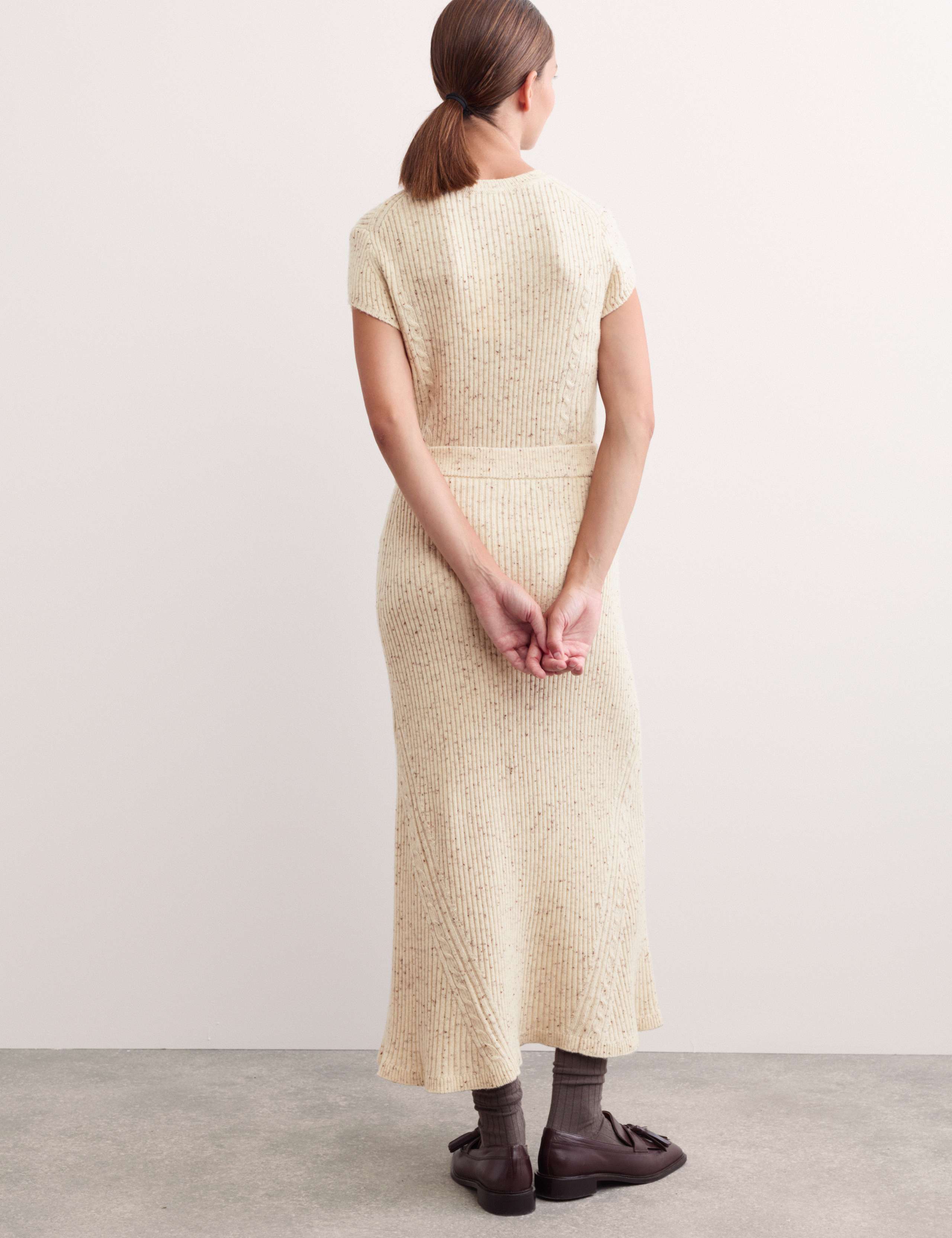 Wool Blend Knitted Midi A-Line Skirt 6 of 6