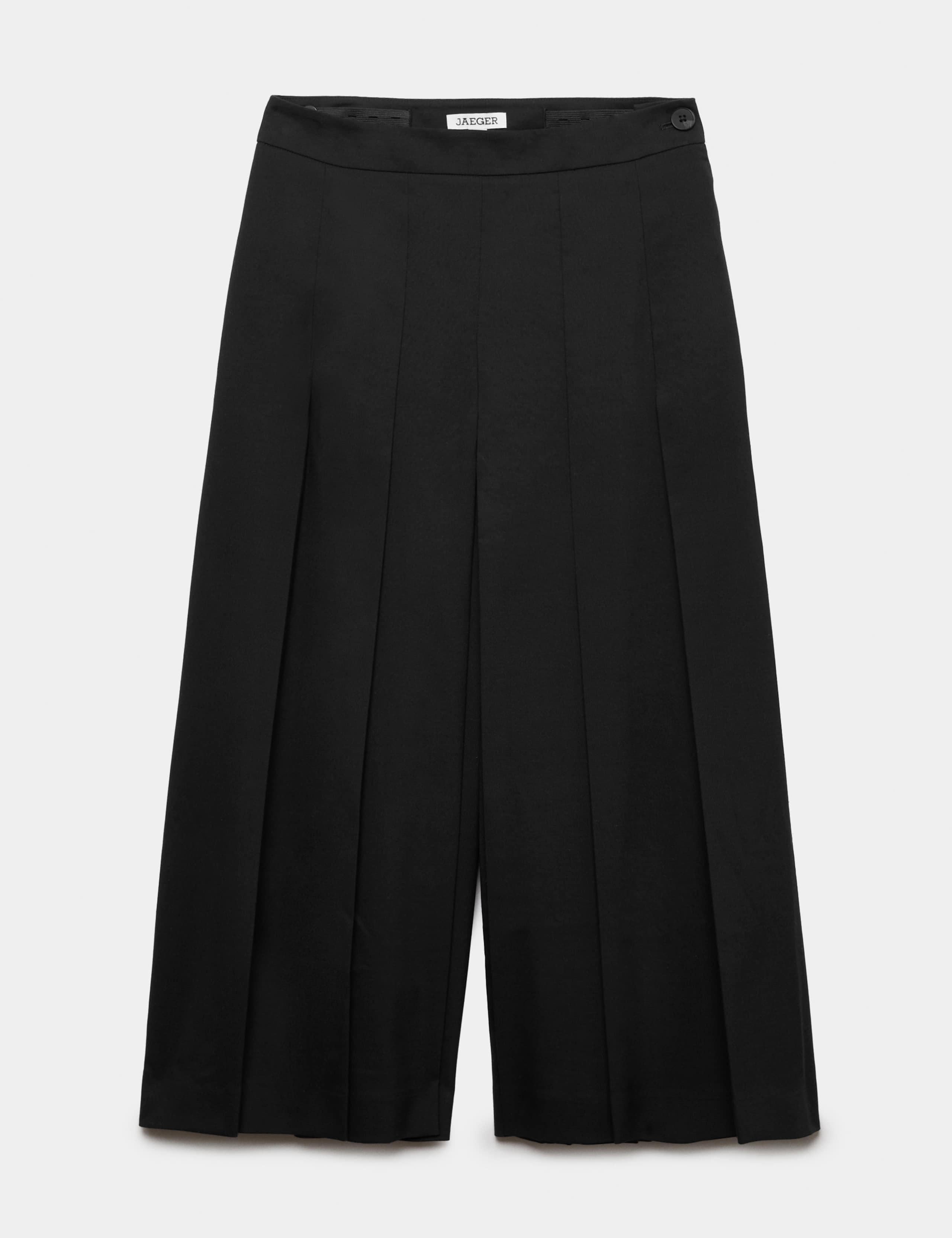 Pleated Wide Leg Culottes with Wool 2 of 8