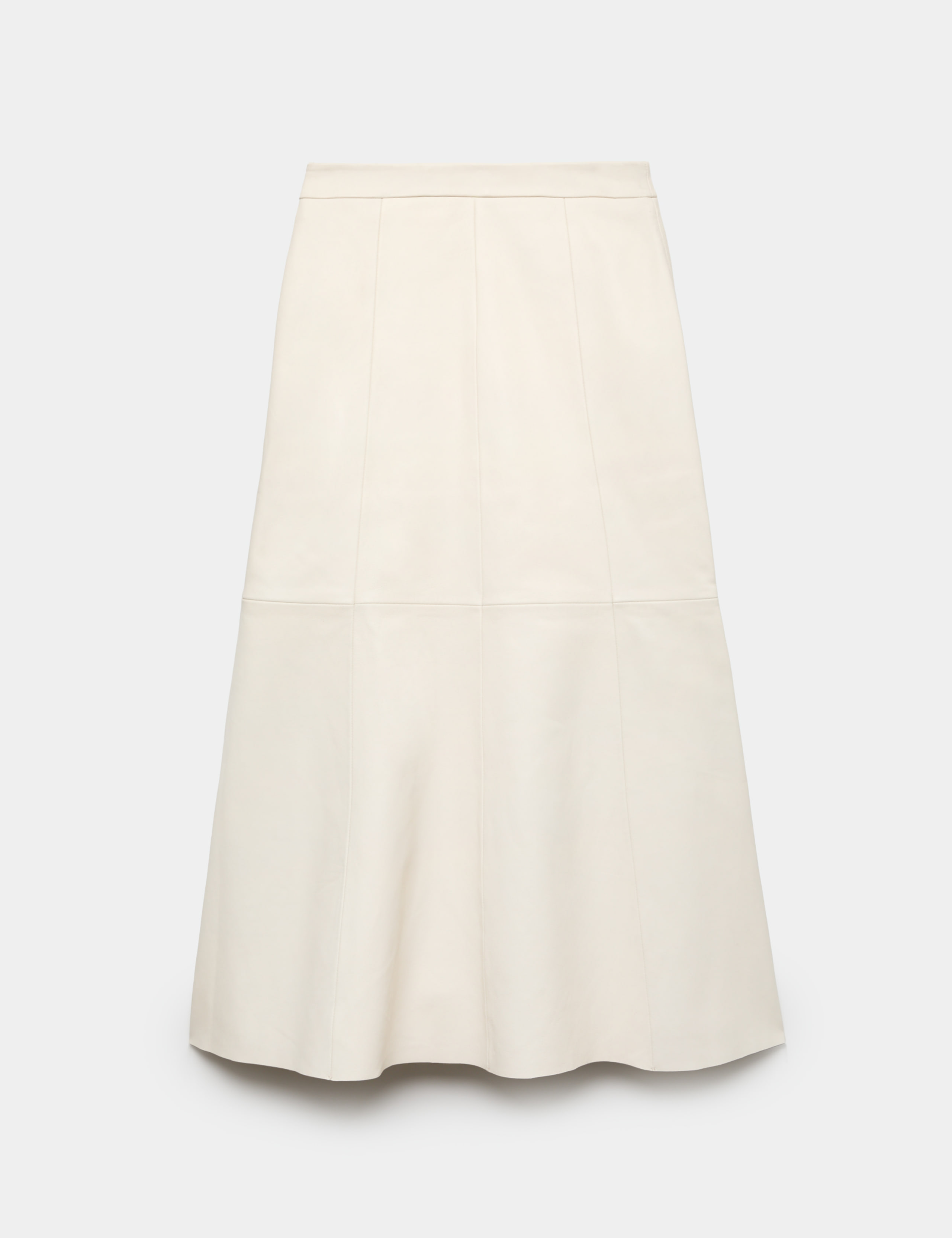 Leather Midi A-Line Skirt 2 of 6