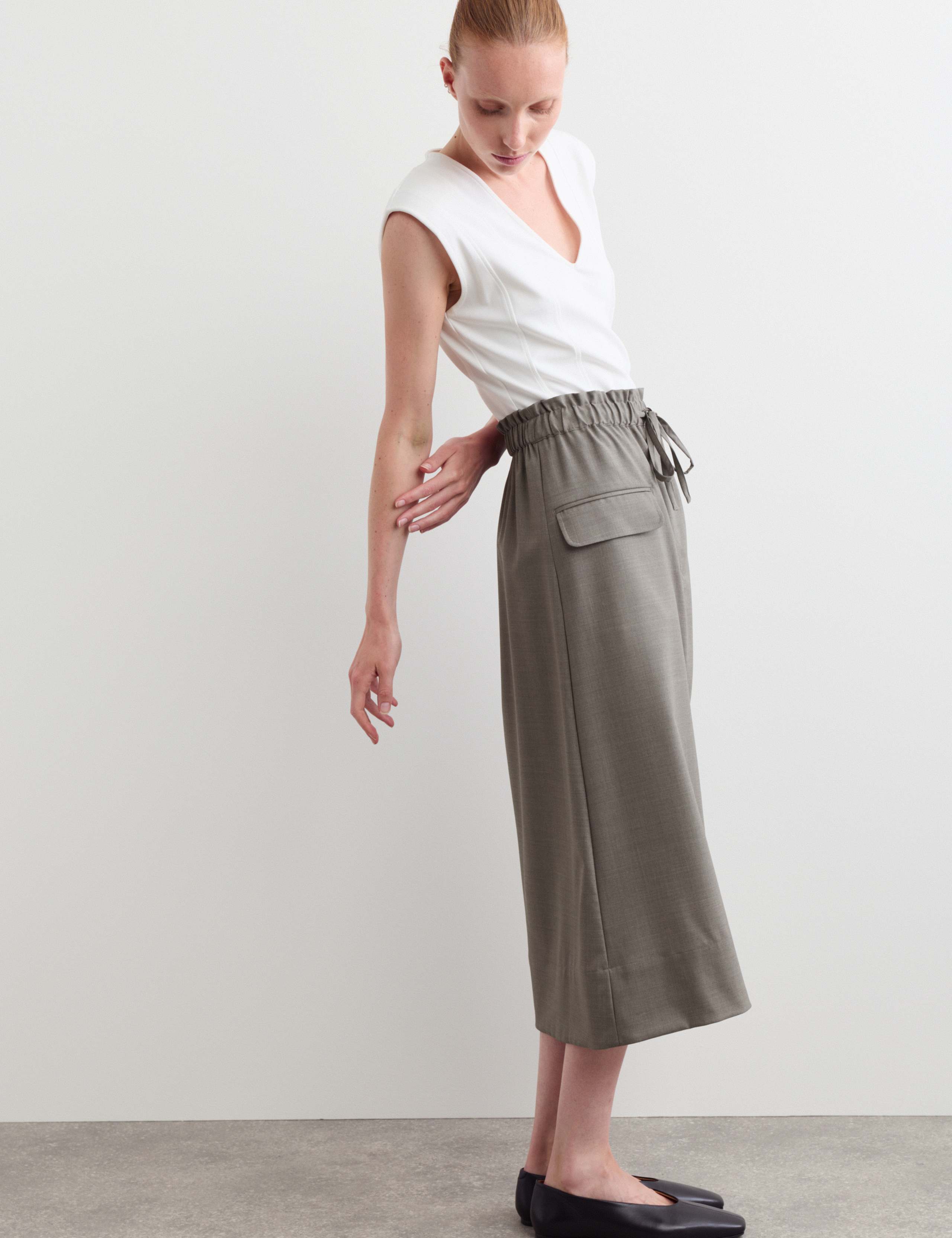 Wool Rich Midi Utility Skirt 6 of 7