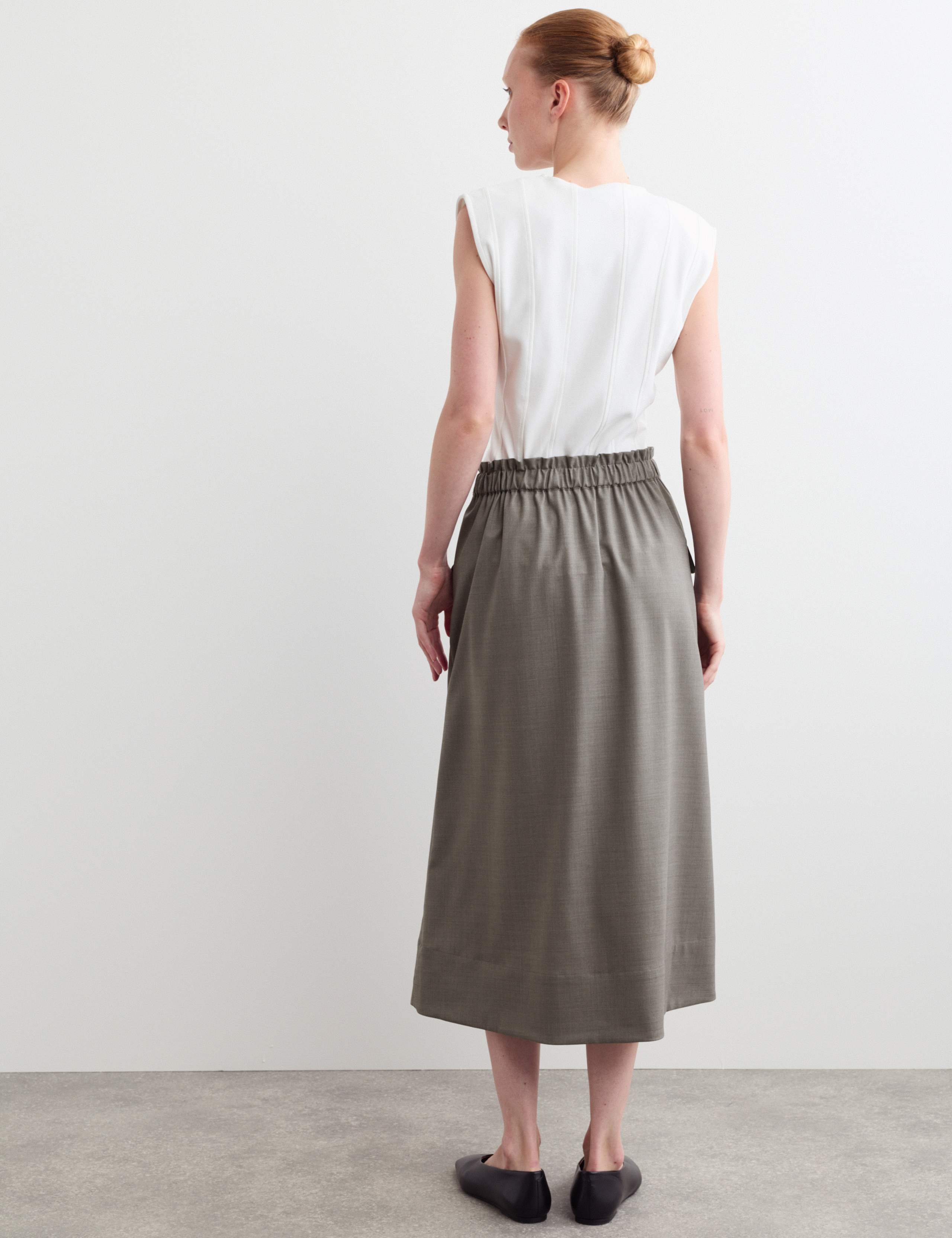 Wool Rich Midi Utility Skirt 7 of 7