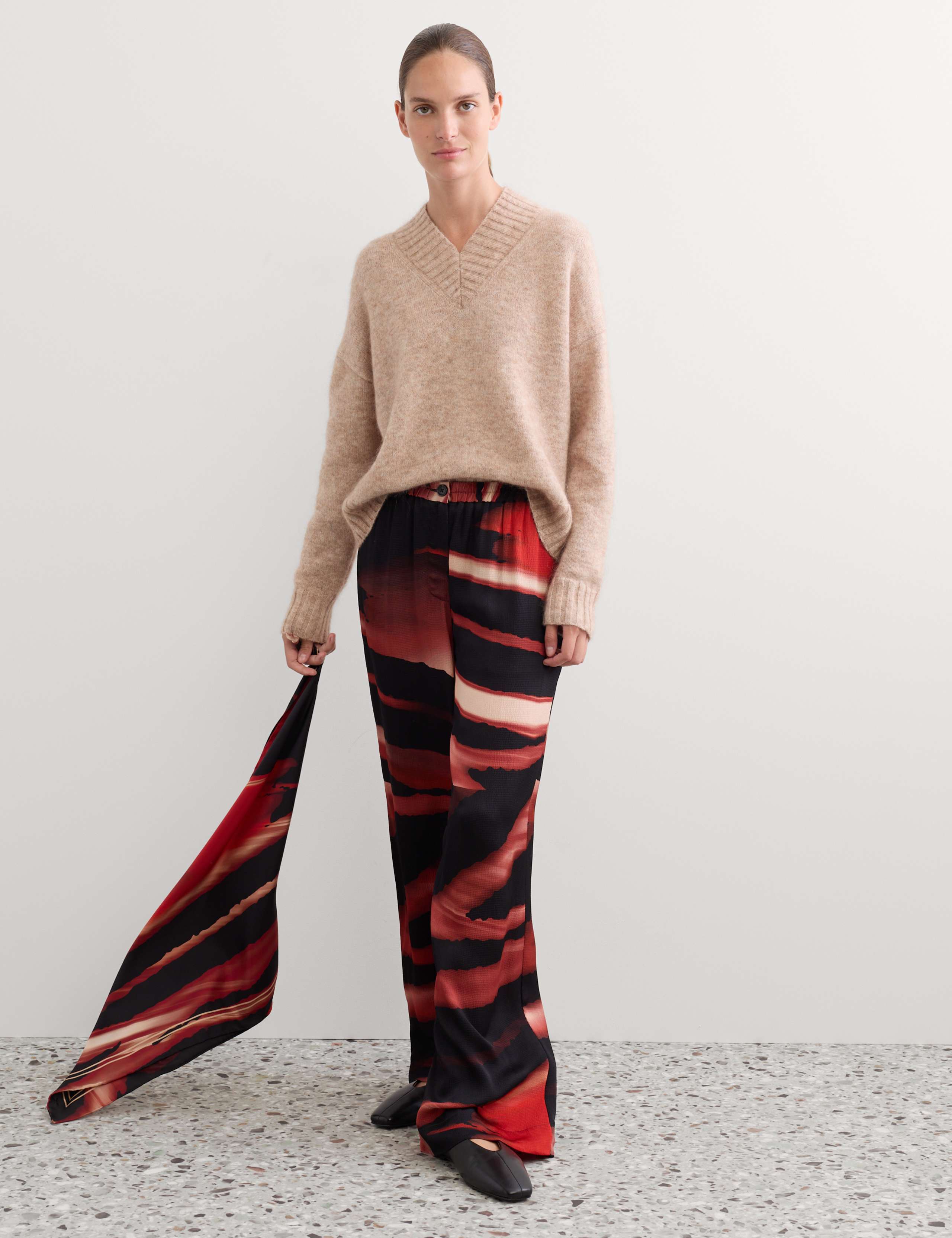 Printed Wide Leg Trousers 7 of 7
