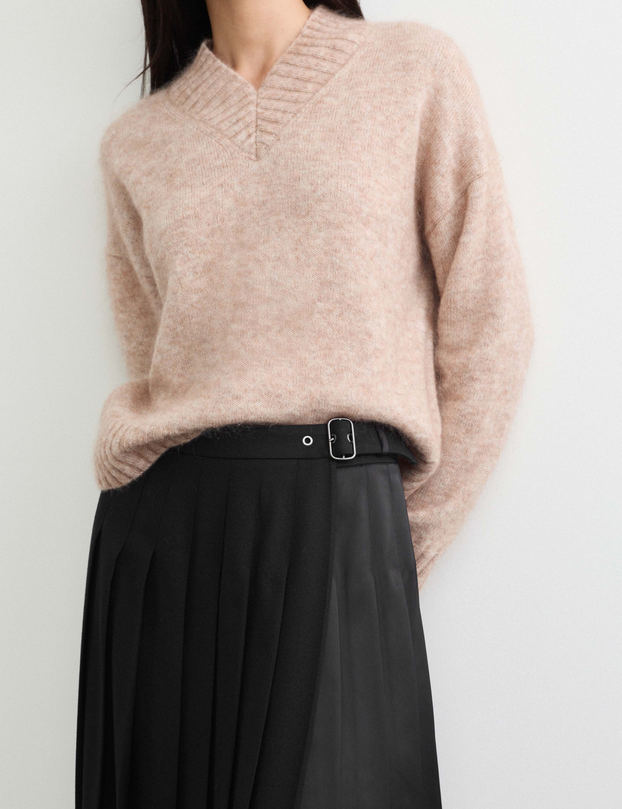 Pleated Wool Kilt Skirt 4 of 6