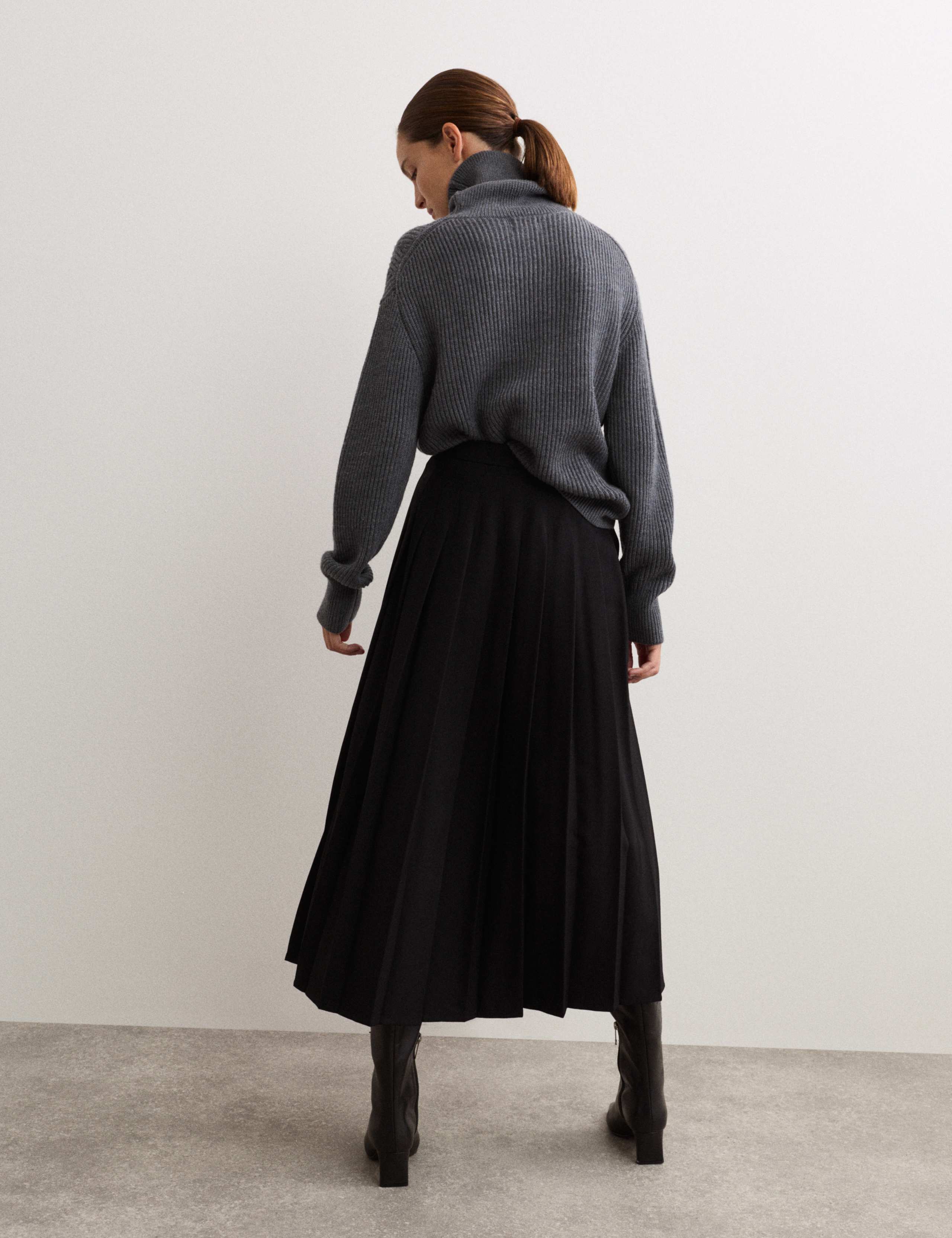 Pleated Wool Kilt Skirt 6 of 6